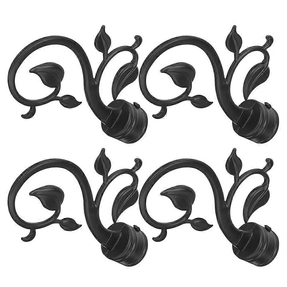 Curtain Rod Finials for Window Treatment 8Pcs Plastic End Caps