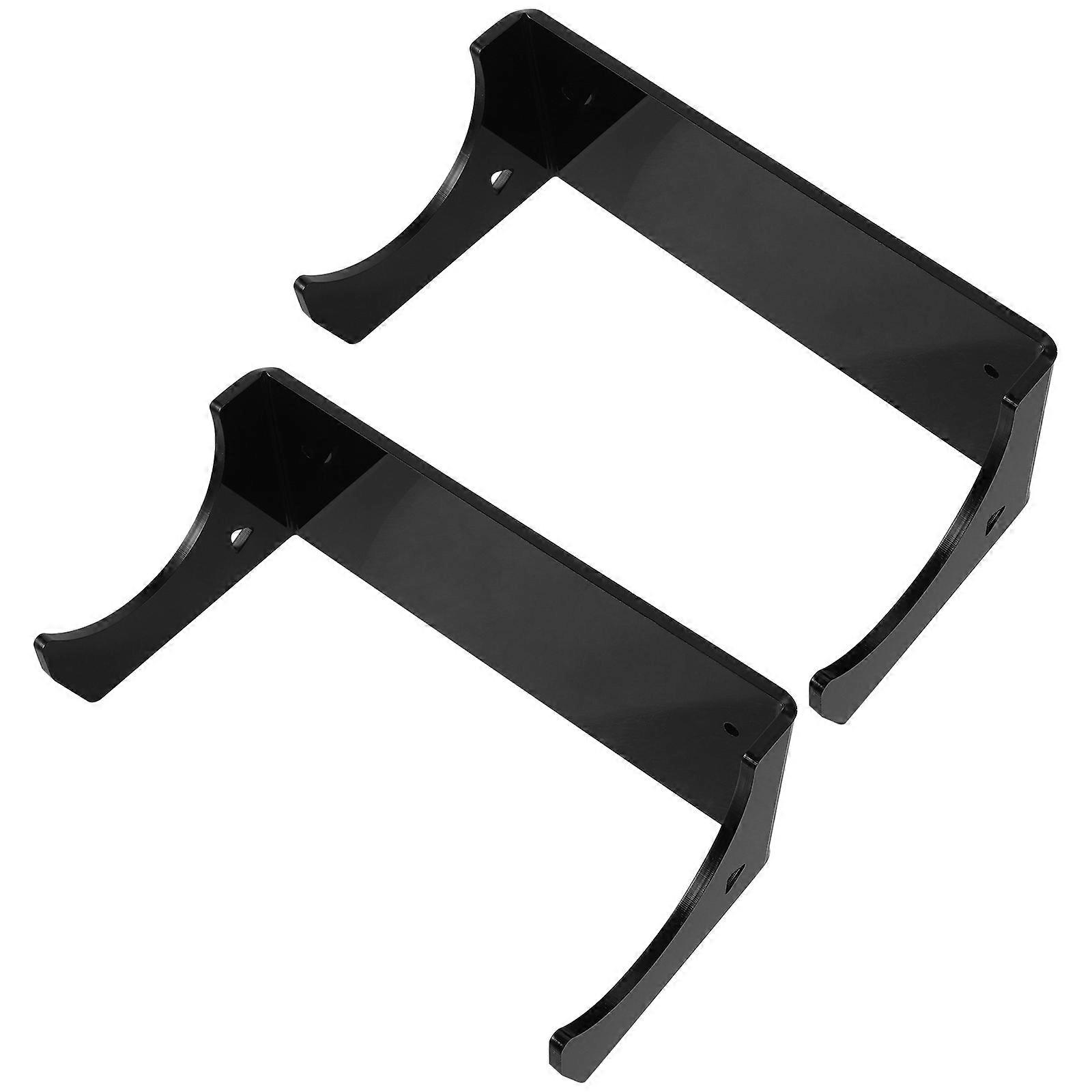 Wall Rolling Pin Holder Stable Rack for 6Pcs Kitchen Storage Black Acrylic