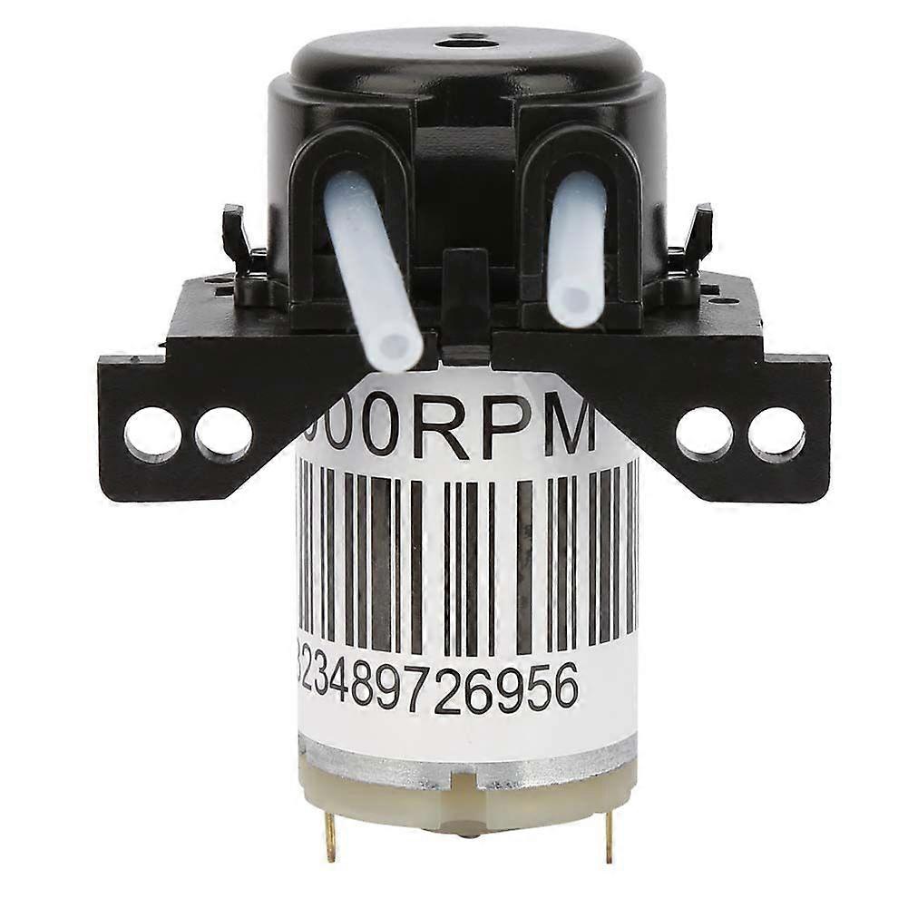 6V Miniature Silent Peristaltic Pump Titration Dc Self Priming Pump (Right Angle Black)