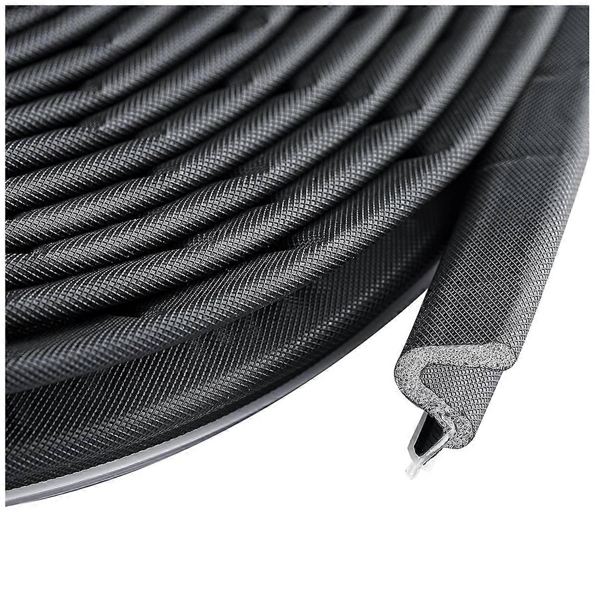 Door Stripping Seal Window Kerf Soundproof Strip V-Shaped Foam Weather Stripping for Card Slot Large Space 60 Feet Black