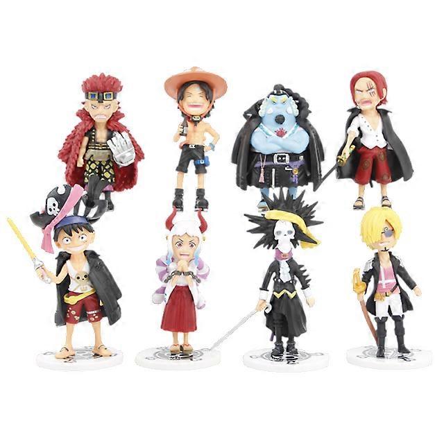 8pc One Piece Yamato Jinbe Shanks BROOK Luffy Zce Figures Pvc Model Toys 12cm