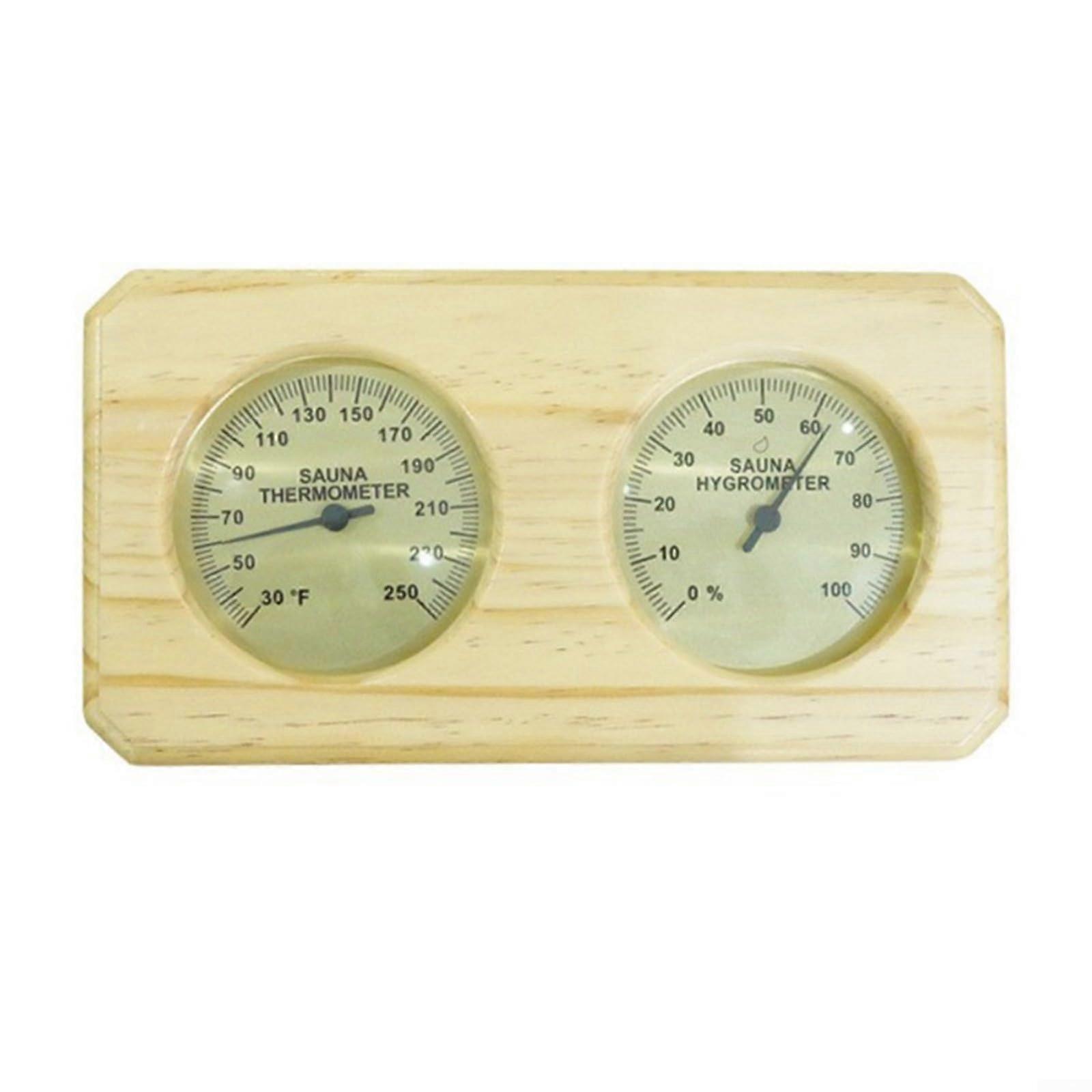 Thermometer And Hygrometer For Home Sauna Use, 30250F Temperature Range, 0100% Humidity Gauge