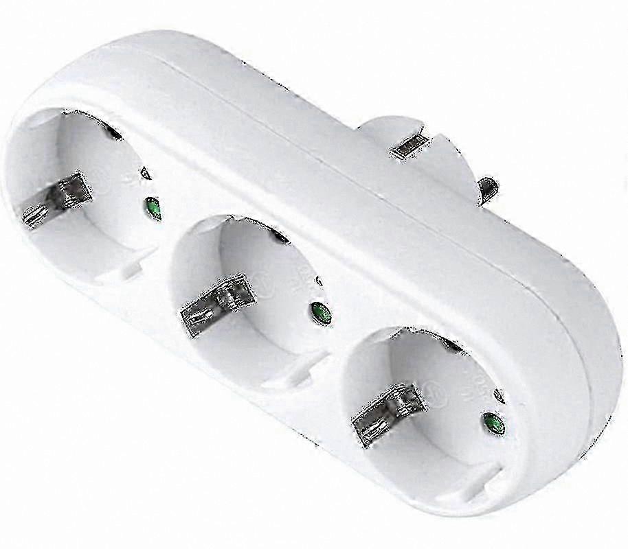 3-Outlet Socket Adapter, Multi-Plug Wall or Table Socket 16A/250V