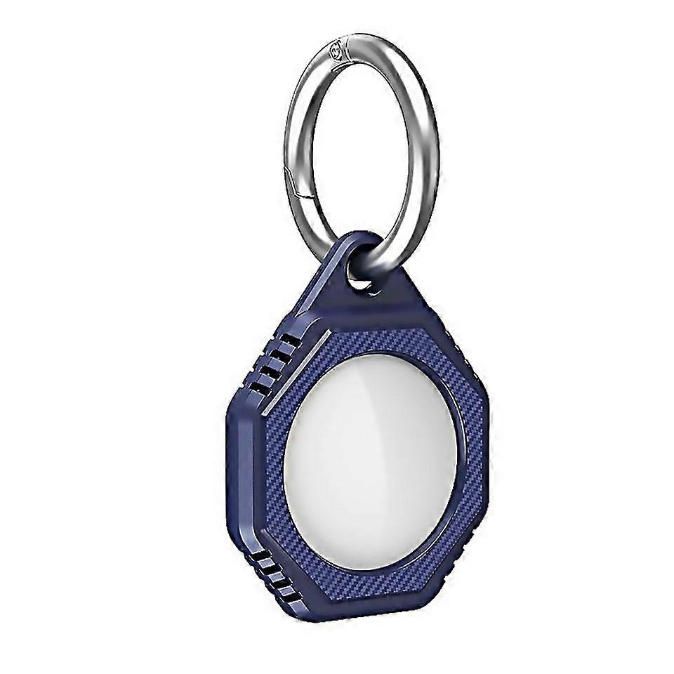 For Octagonal Style Antiscratch Shockproof Carbon Fiber Tpu Case With Keychain Ring Loop For Airtag