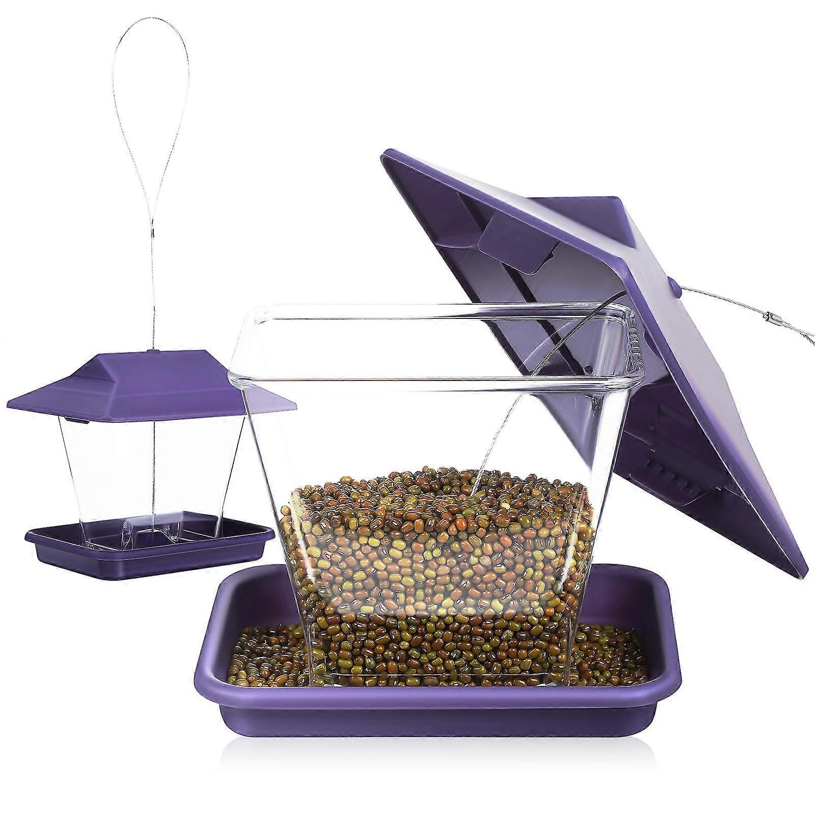 Bird Feeder Hanging Bird Feeder Tray for Wild Birds 6Pcs Set