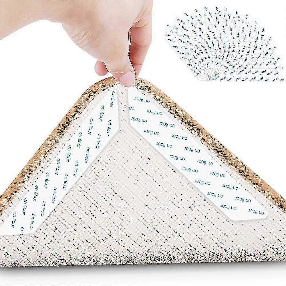 Carpet Non-Slip Underlay, Pack of 14 Double-Sided Carpet Gripper Against Rug Gripper, Washable and Reusable Non-Slip Mat for Carpet
