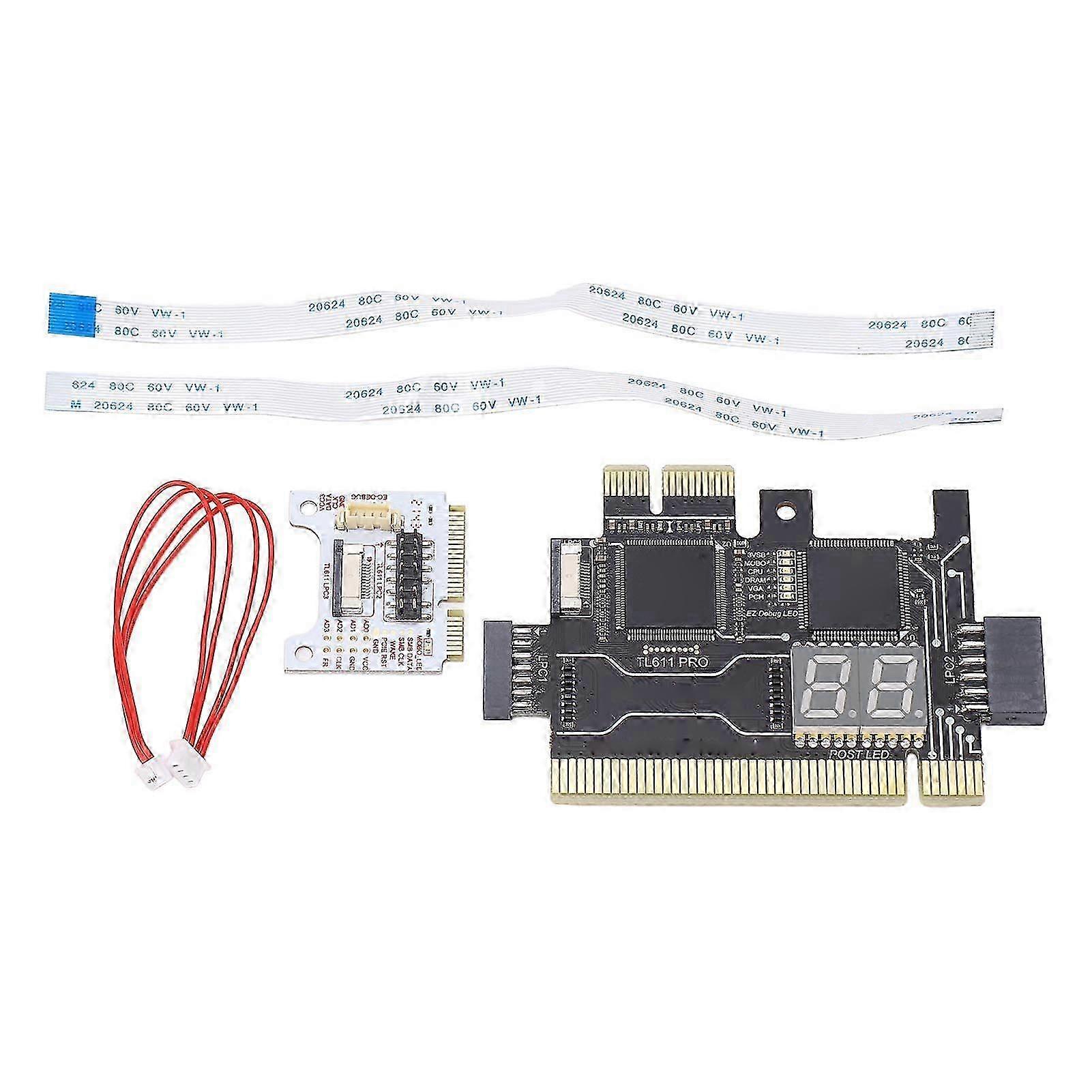 TL611 Pro Mainboard Debug Card TL611 Laptop EC DEBUG Adapter Card Motherboard Analyzer Diagnostic Card for PCI E