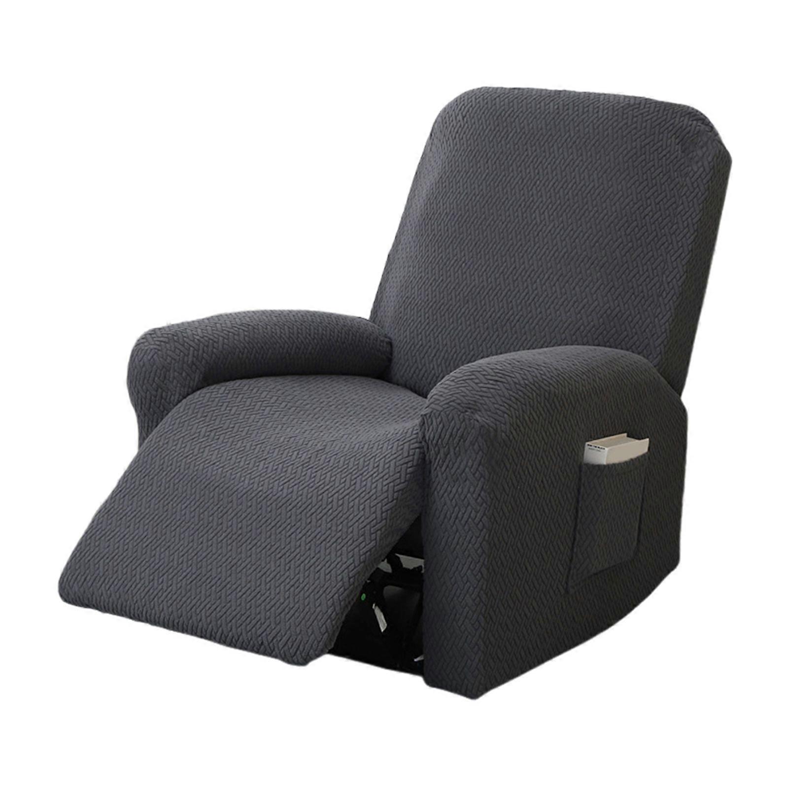 Elastic Recliner Cover for Single Seat Recliners Stretchy Reclining Chair Protector Machine Washable Fitted Slipcover for Full Wrap Protects from Stai