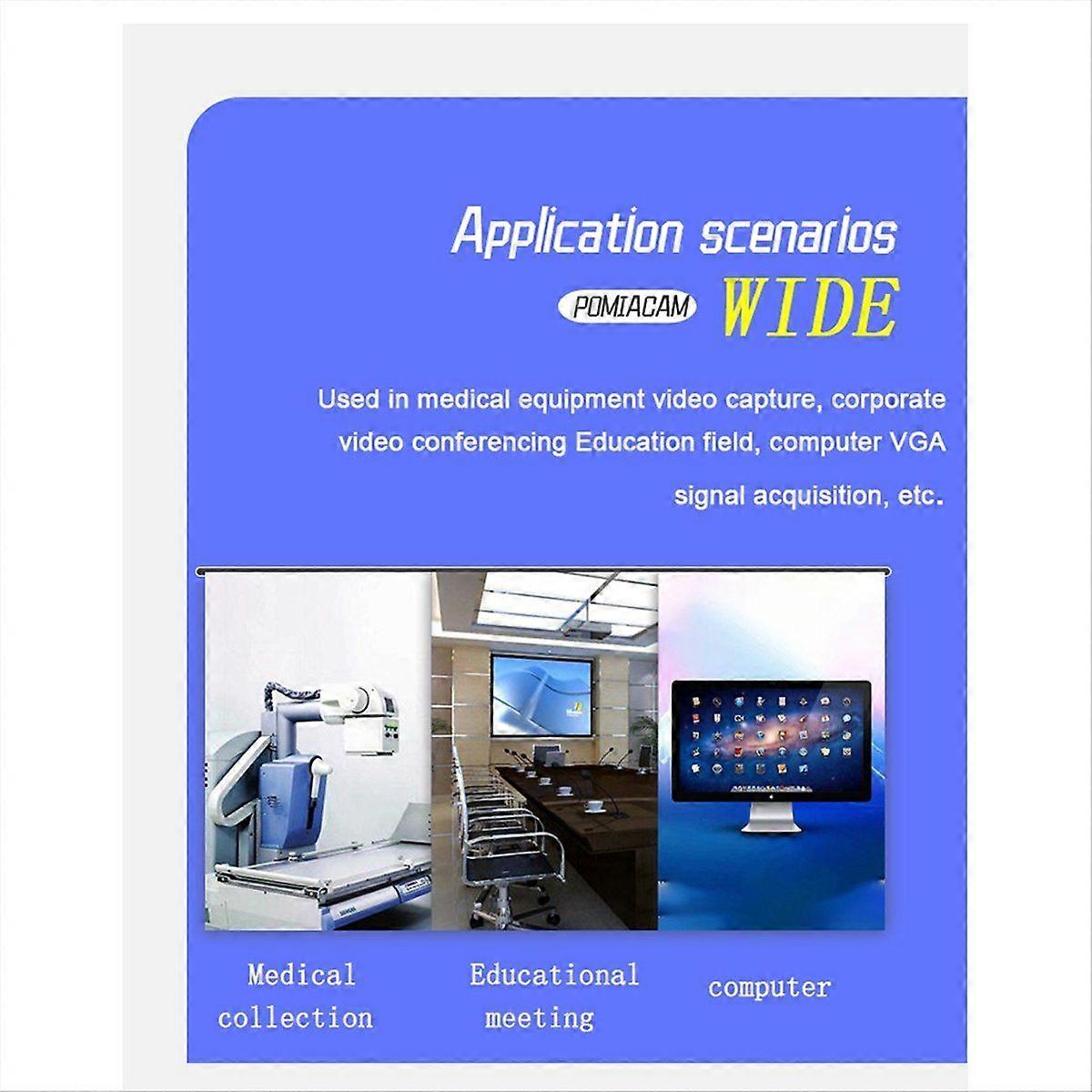 VGA to USB Adapter Converter with Audio and Video Capture Card