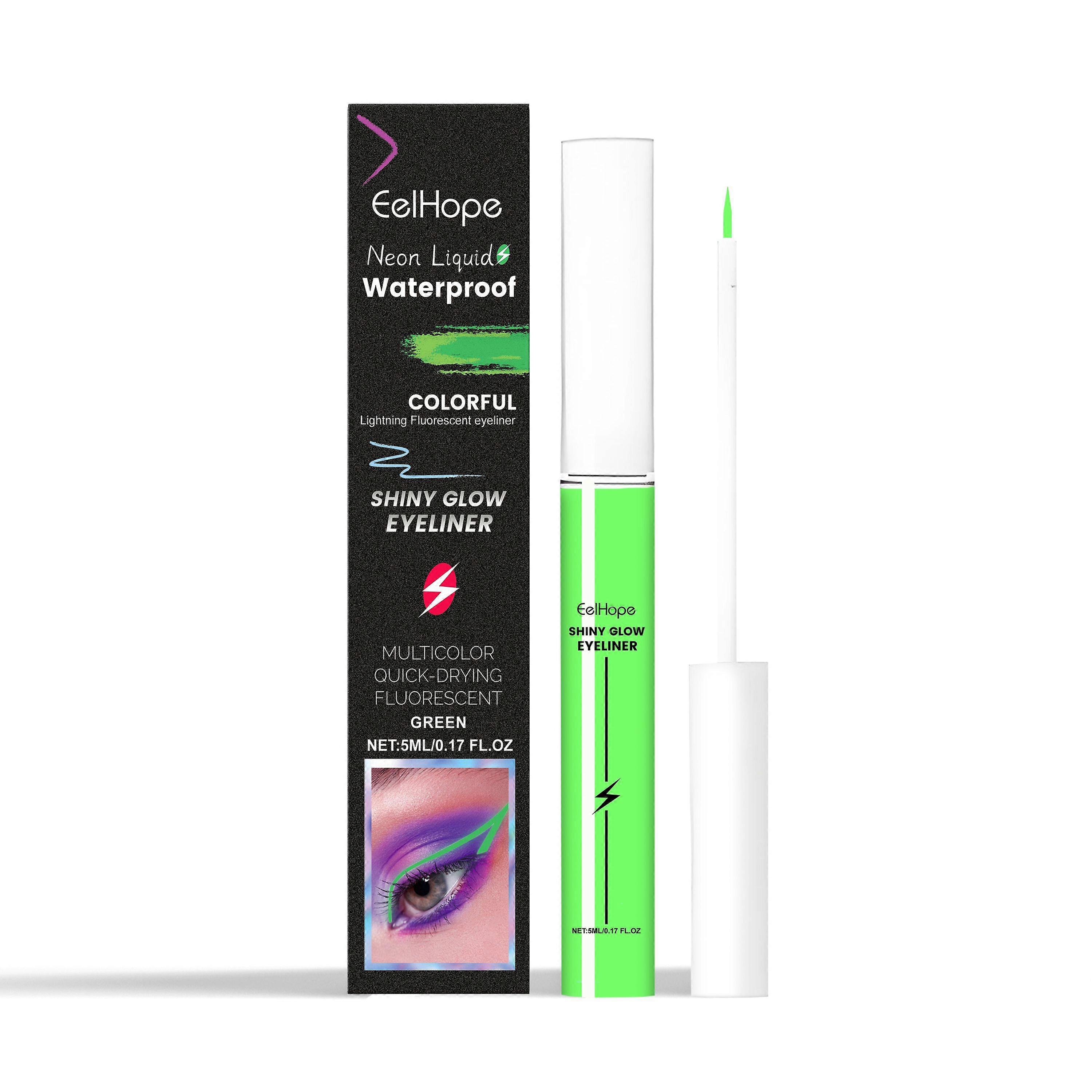 Eelhope Fluorescent Eyeliner Liquid (Green) Is A Colorful And Charming Eyeliner That Keeps The Eyes Smooth And Moist For A Long Time Without Fading