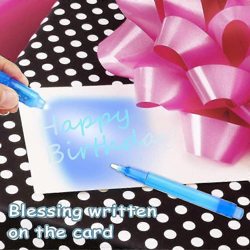 [pack Of 14] Secret Pen With Uv Light, Reusable Invisible Writing