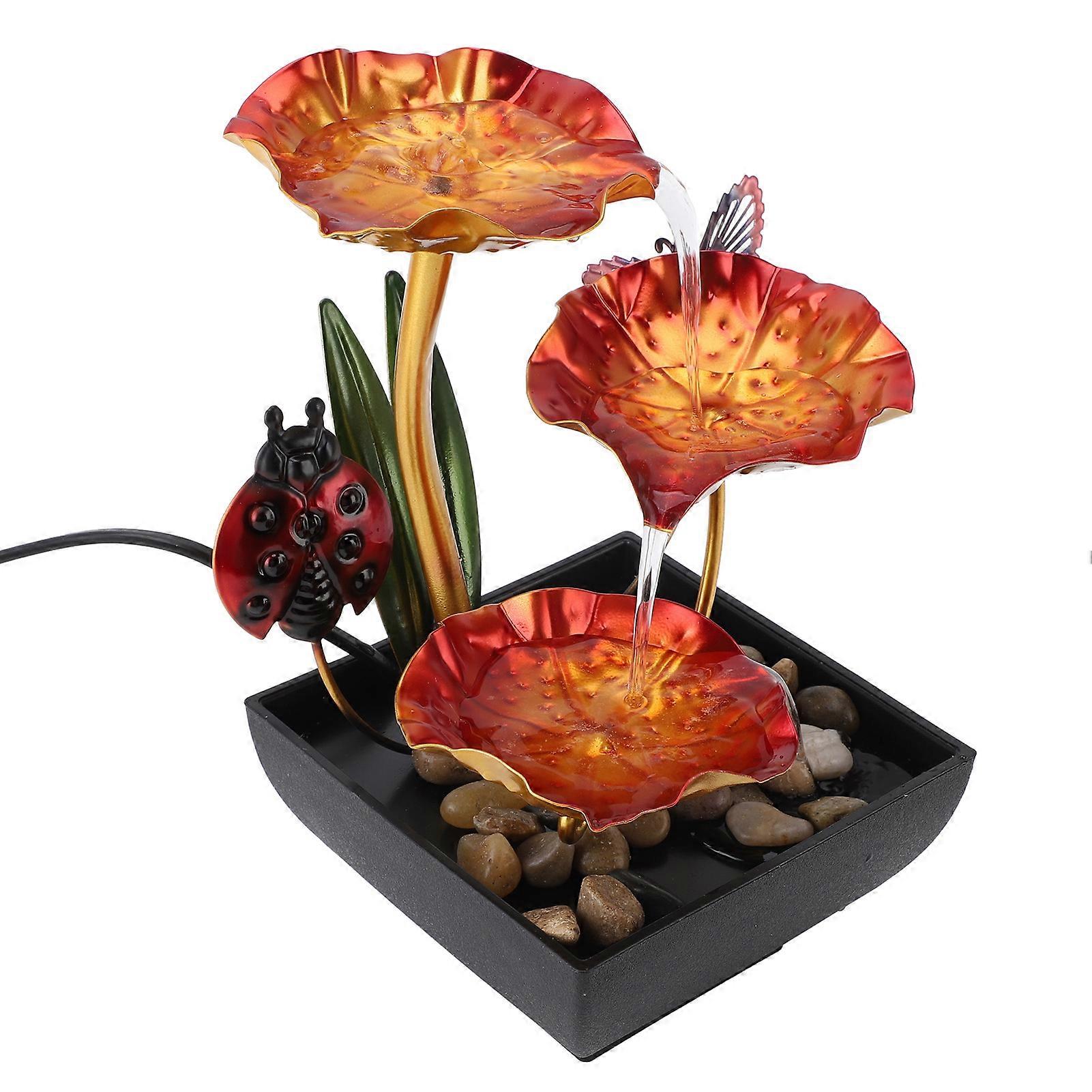 Mini Water Fountain Adjustable Flow Decorative Low Noise USB Tabletop Fountain for Living Room 