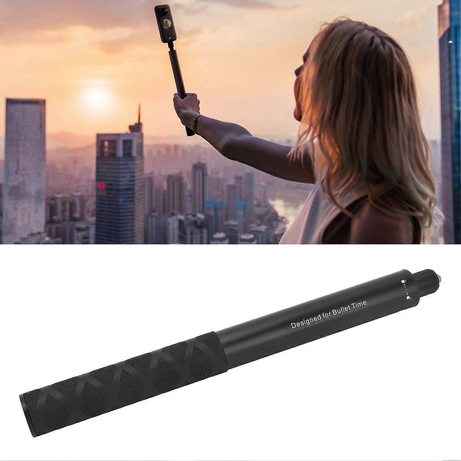 1.1m Invisible Selfie Stick Aluminum Alloy 5 Section Selfie Stick for Insta360 X3 ONE RS GO 2 ONE X2 Series Action Cameras 