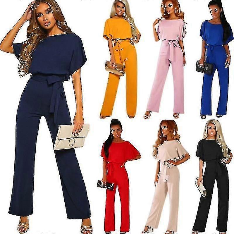 المرأة جمبسوت عارضة واسعة الساقين السيدات مساء حزب طويل Playsuit