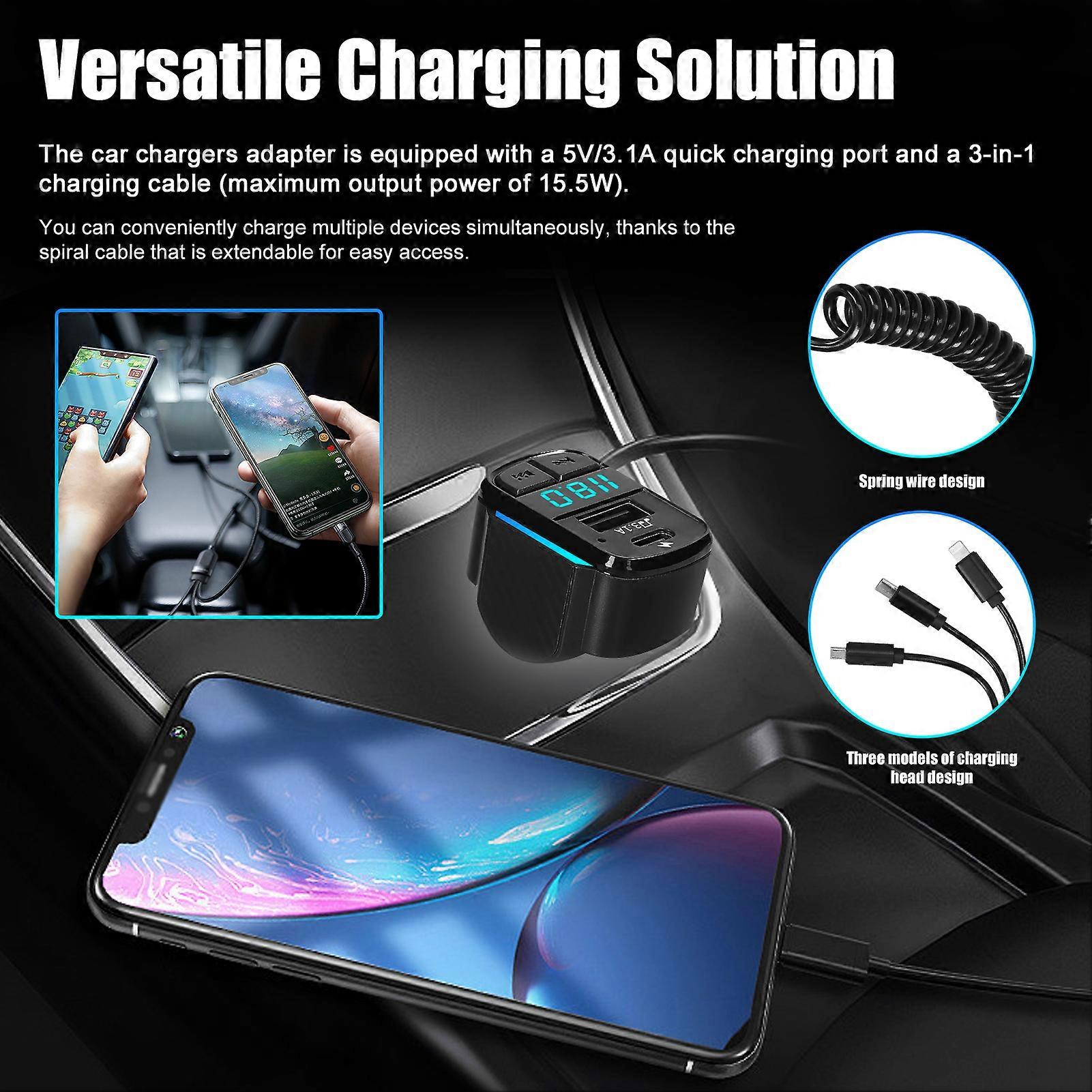 Hands-Free Car MP3 Player with BT & FM Transmitter Function