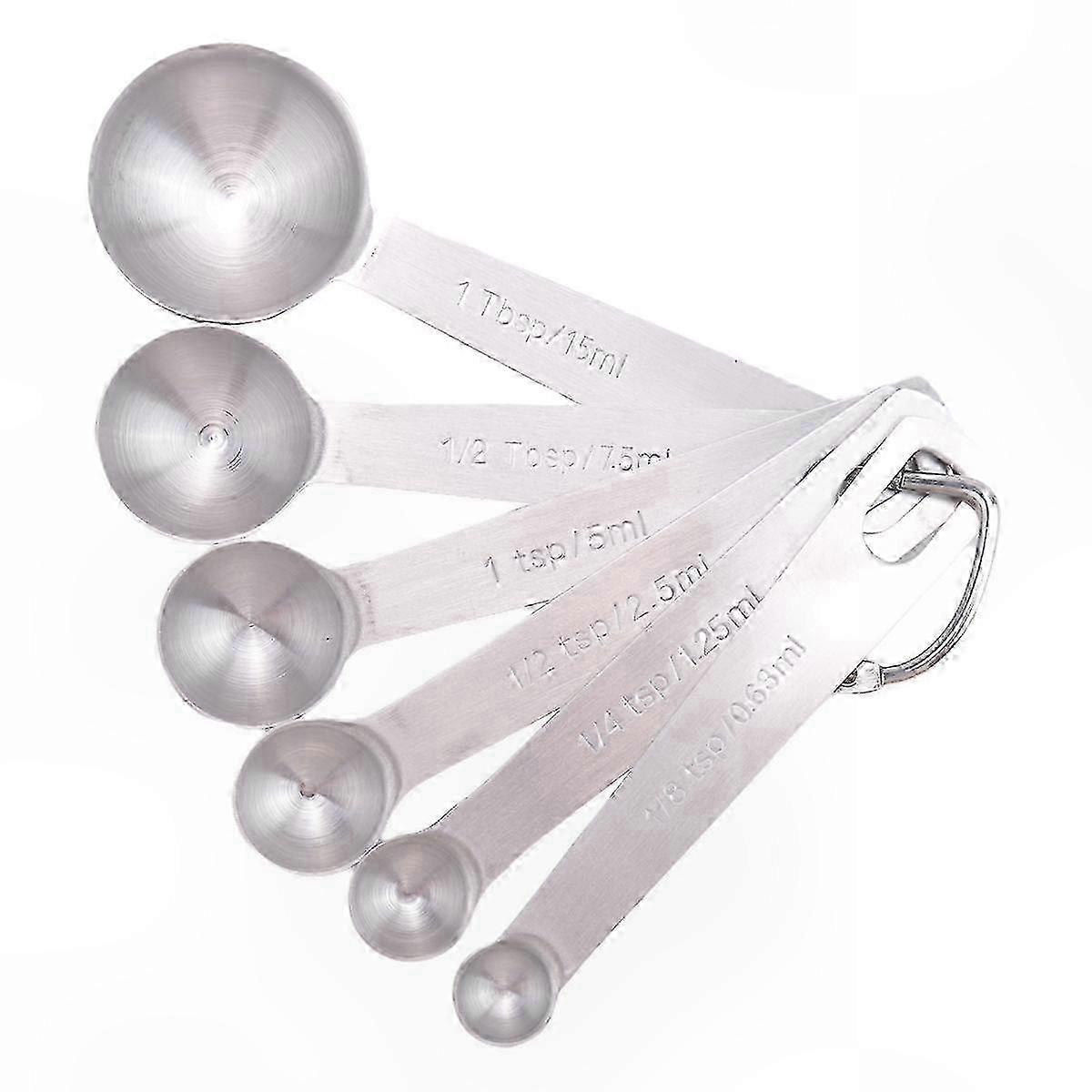 Stainless Steel Measuring Spoons Set, Small Tablespoon with Metric and US Measurements Hwy