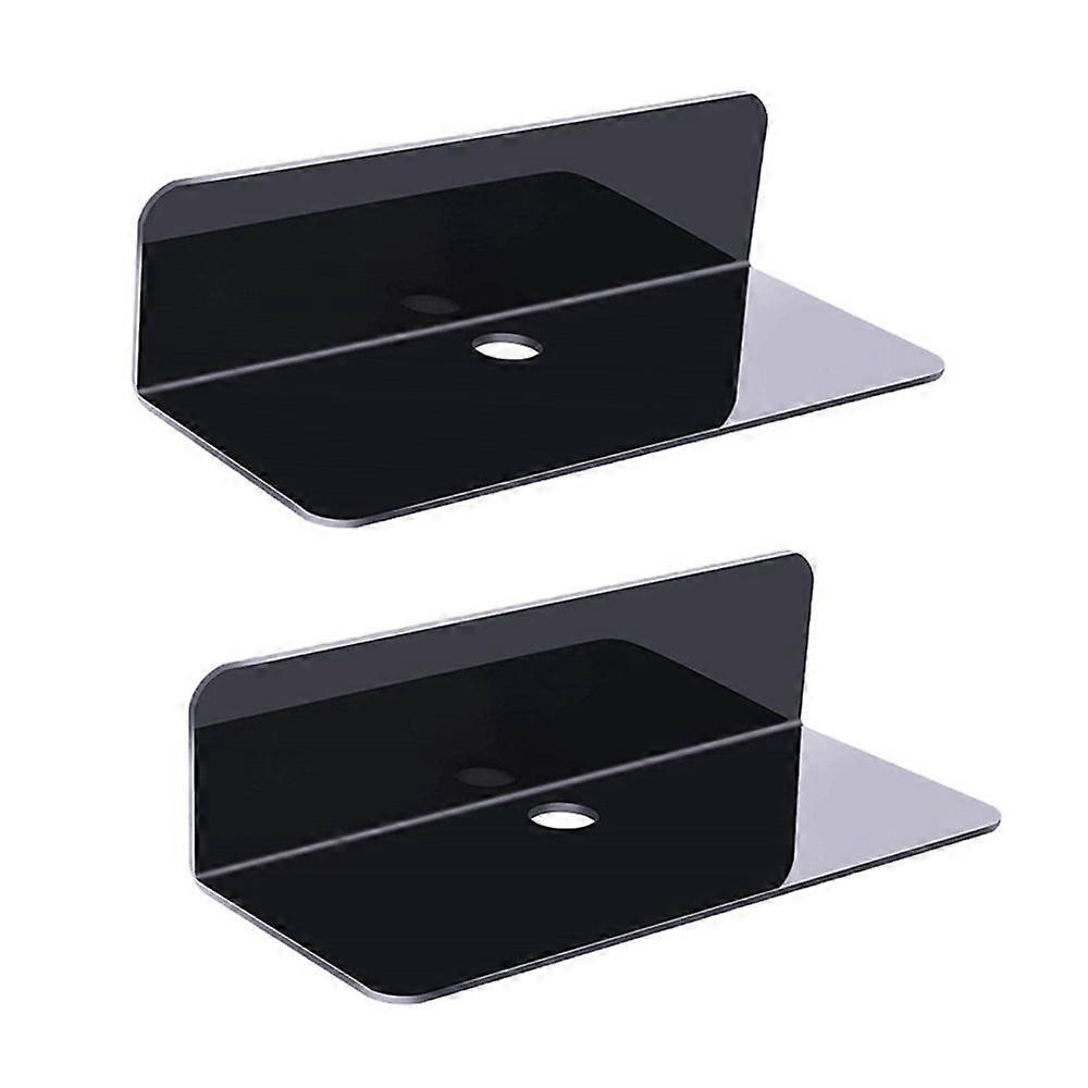 2pcs Damage-free Floating Wall Shelf Small Smart Speaker Display Rack