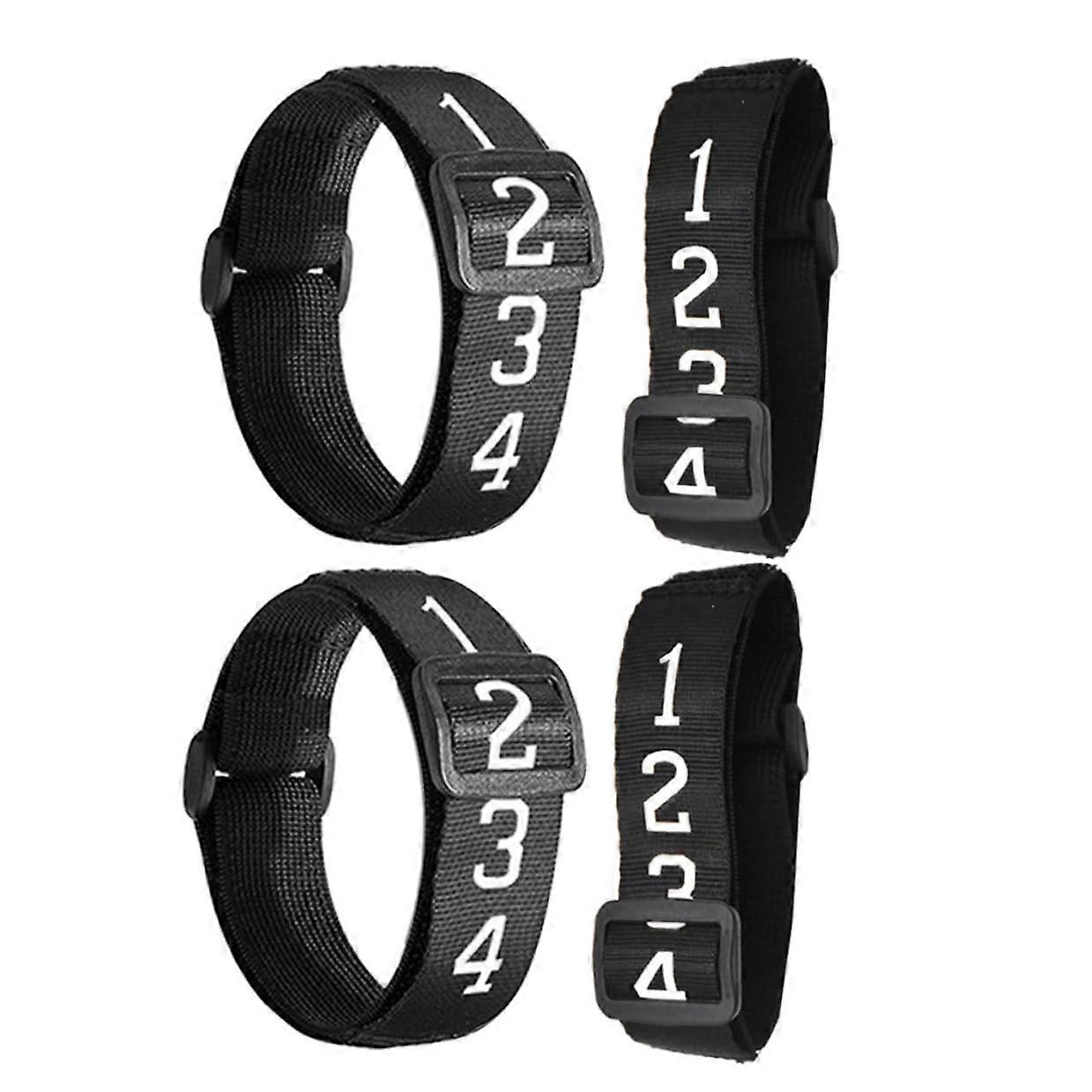 Football Referee Indicator Wristbands 4Pack For Soccer Officials Training And Match Use With Smooth Comfortable Grip