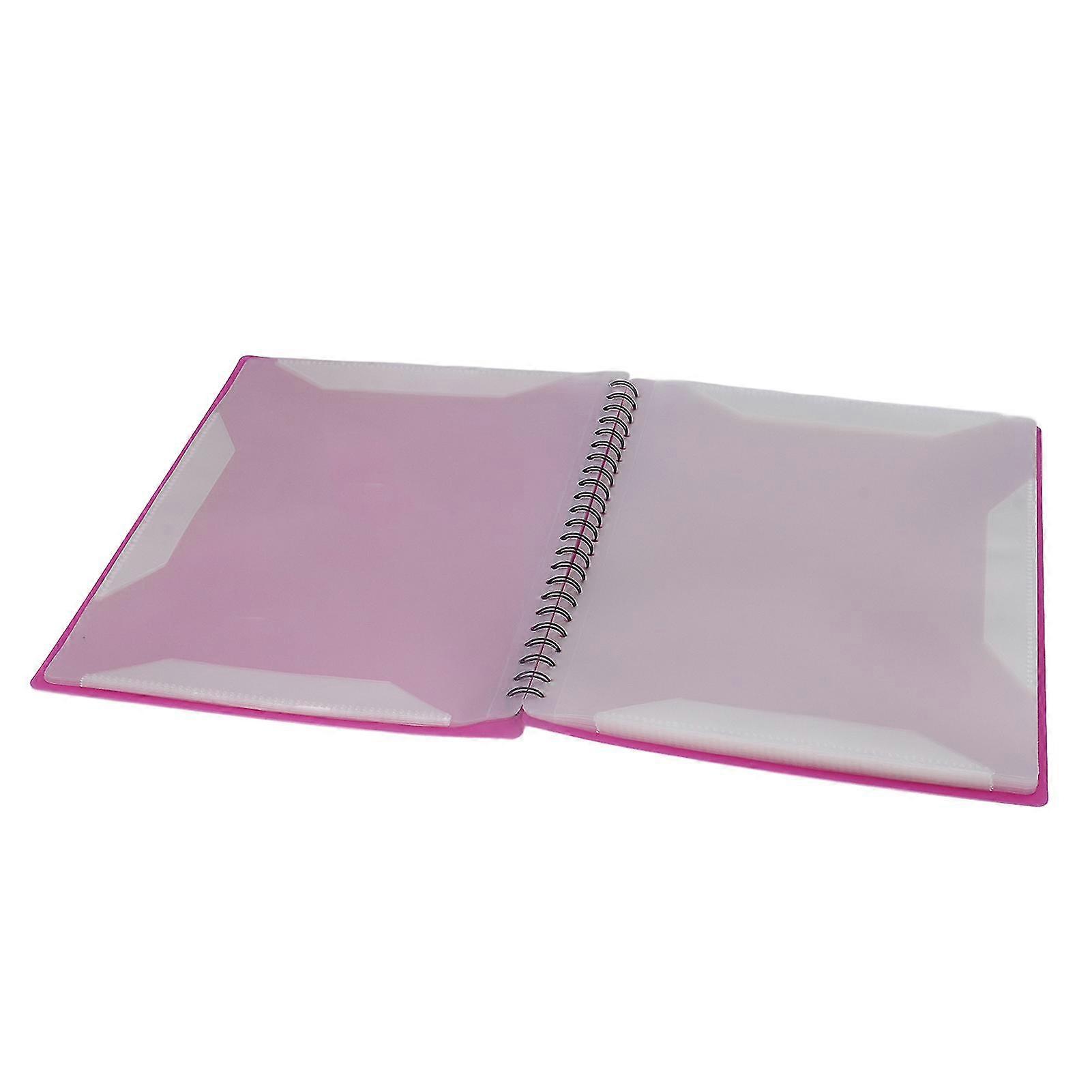 Music Score Folder Sheet Presentation Book Large Capacity PVC for File Home School Office Pink