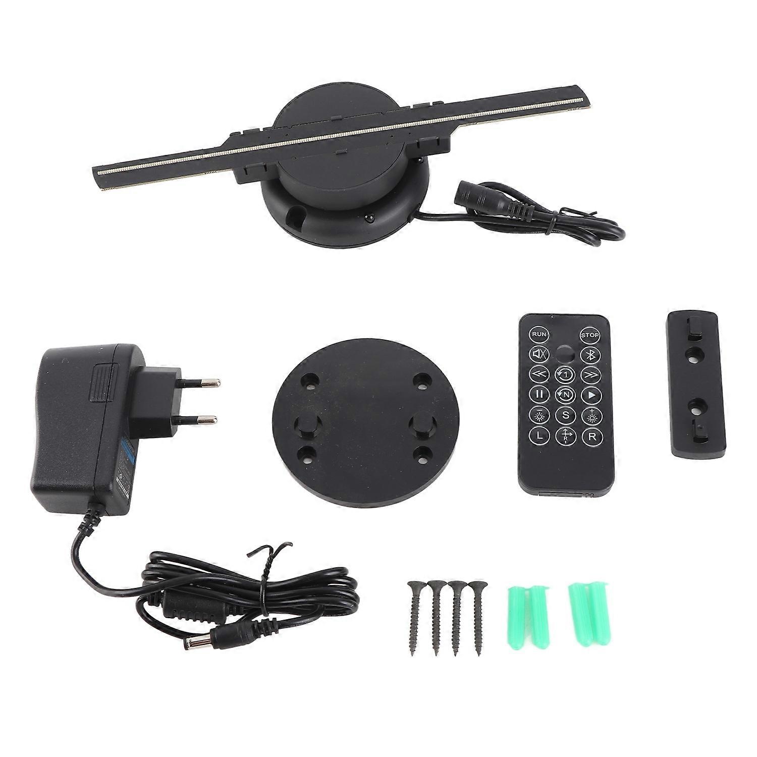 100‑240V Z023 Holographic Advertising Projector 3D 224 LED Beads Fan Projection DisplayEU Plug