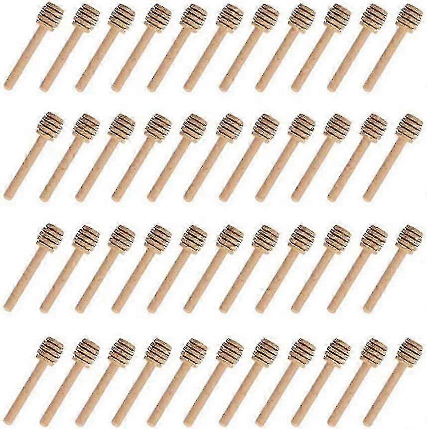 Set of 100 mini wooden honey spoons 8 cm
