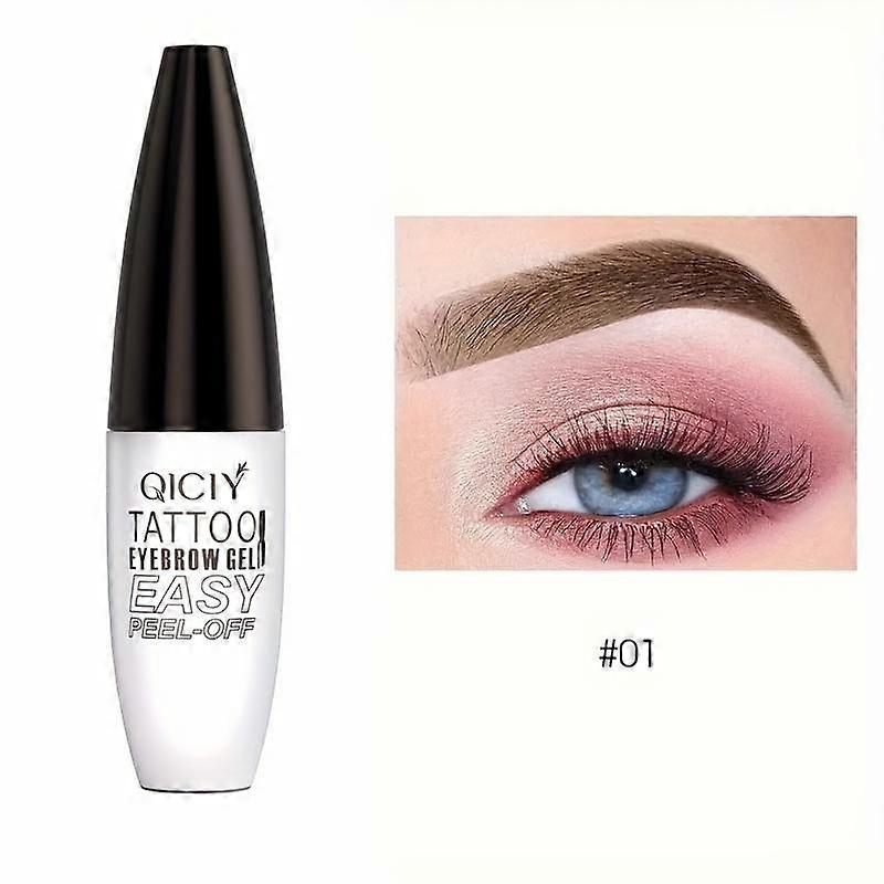 Waterproof Brow Tint Gel Paste Smudge-Proof Sweat-Resistant Easy Peel-Off Brow Color for Flawless Natural-Looking Brows Tattoo Eyebrow Gel