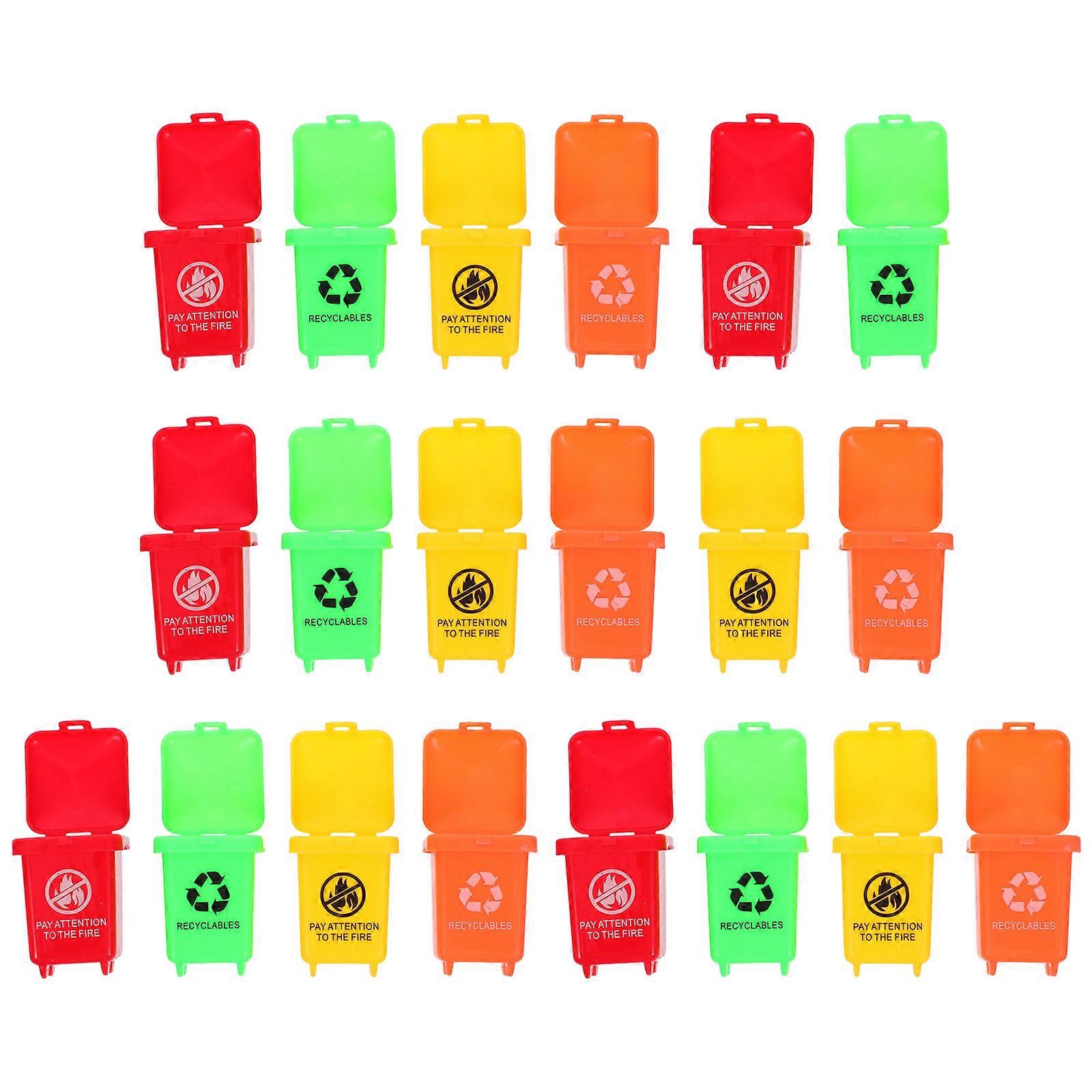 Tiny Trashcan Waste Sorting Bin For Classroom Children 4.50X3.00X3.00CM 20Pcs