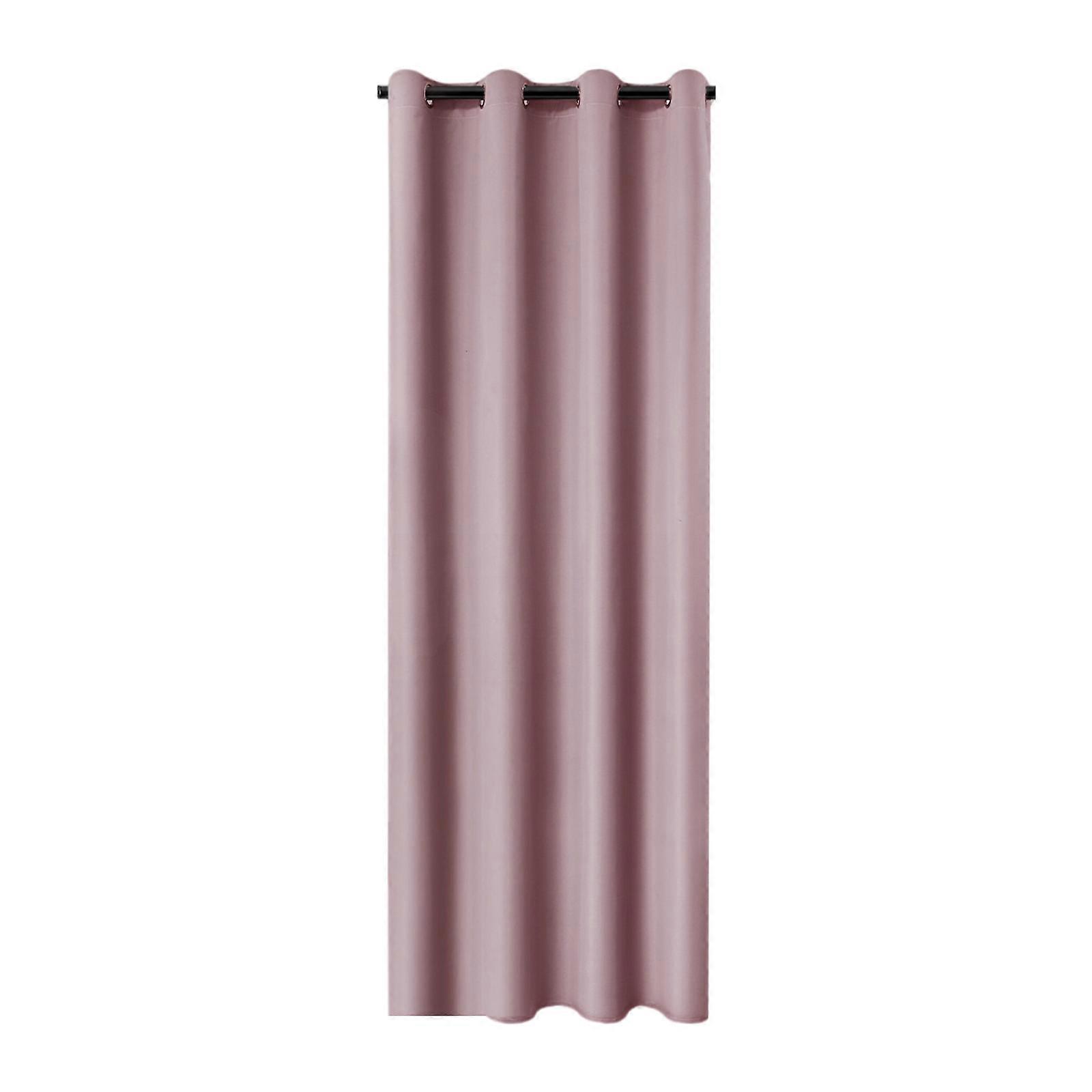 Thermal Double Layer Quilted Curtain Winter Noise Reduction Window Drape with Quick Grommets Mounting Home Bedroom Use  132 160cm Pink