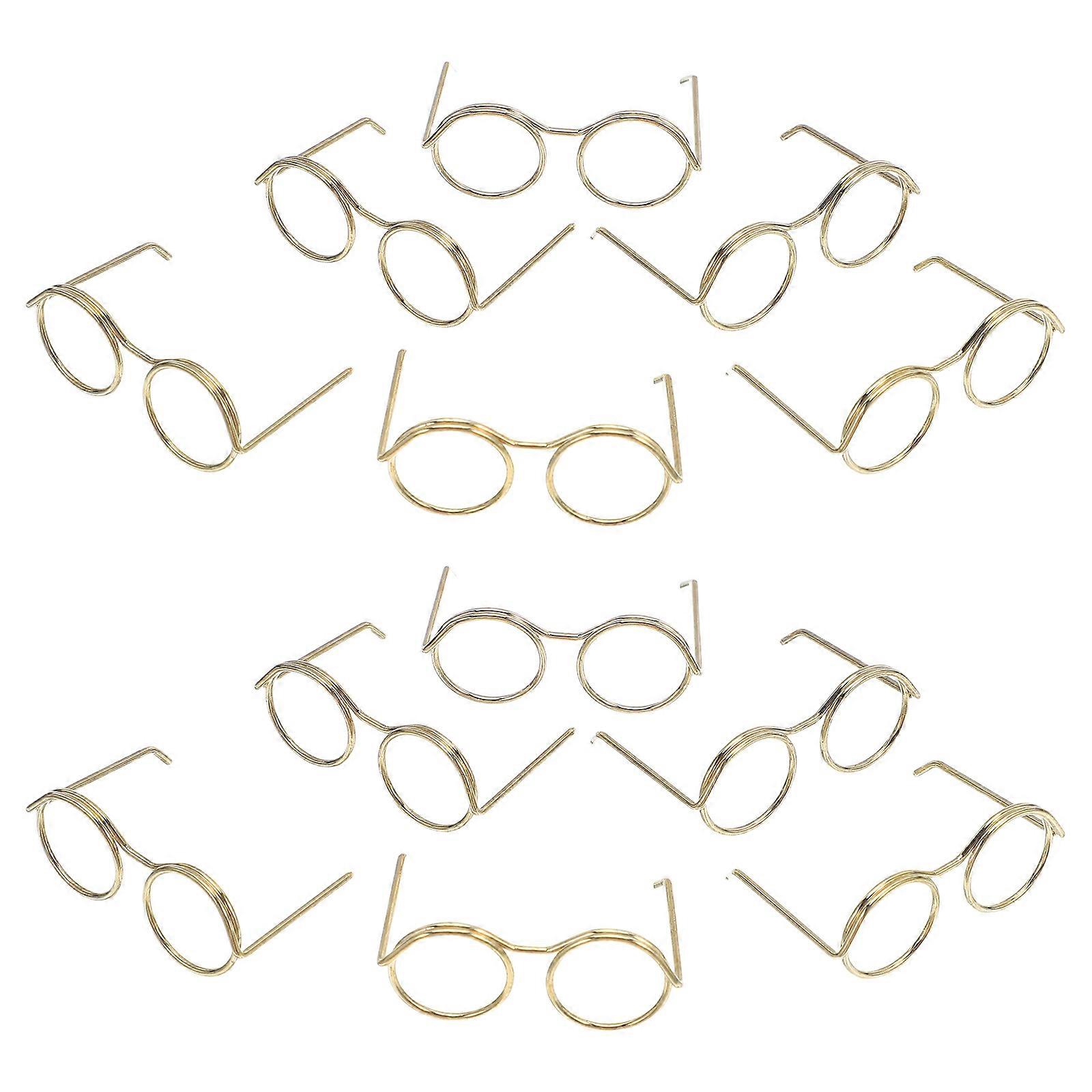 Miniature Doll Eyewear Metal Frames for Doll 50Pcs for Creative Crafts
