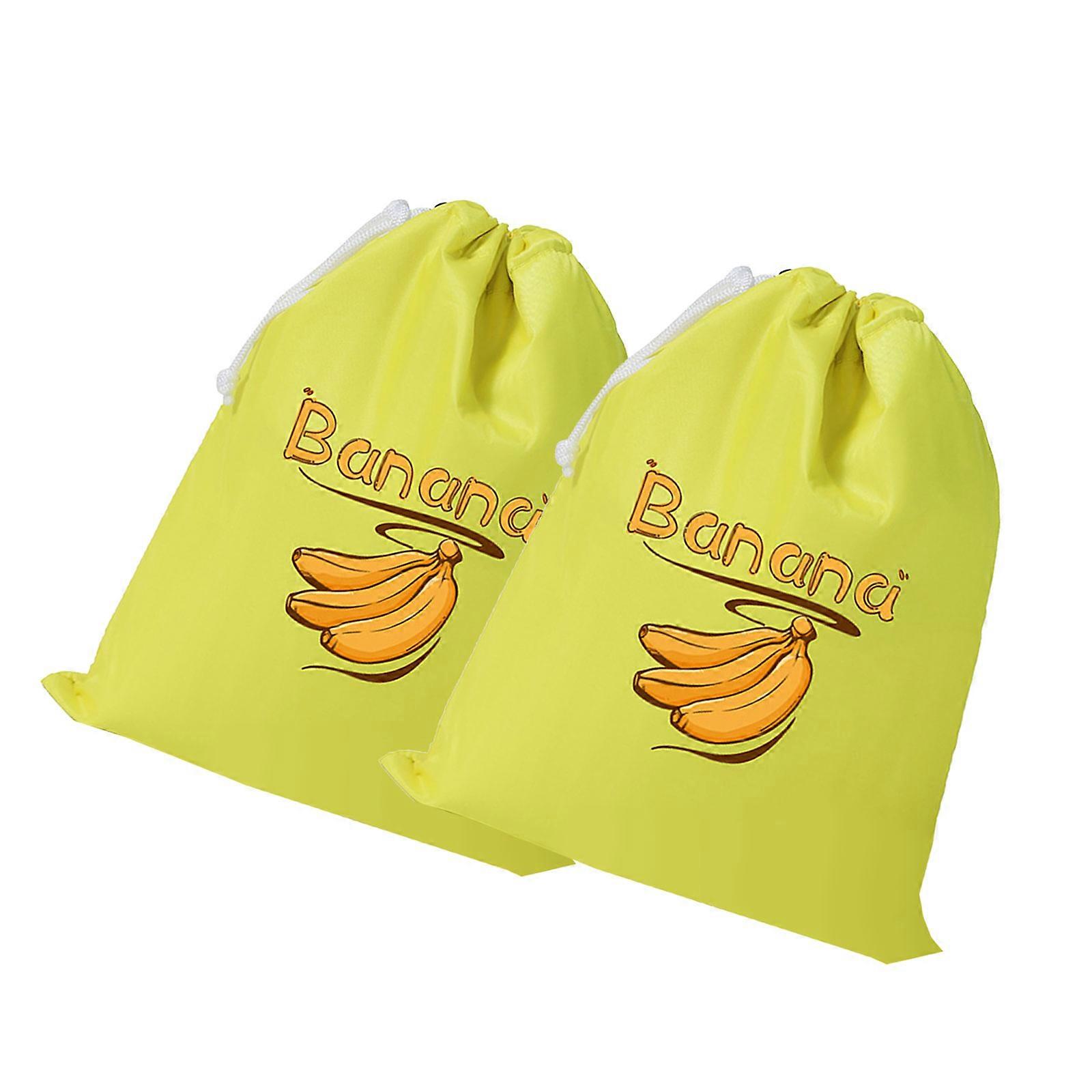 Sturdy Polyester Produce Storage Bag Temperature Control Designs Maintains Veggie Freshing Indoor Outdoor Usage  Yellow