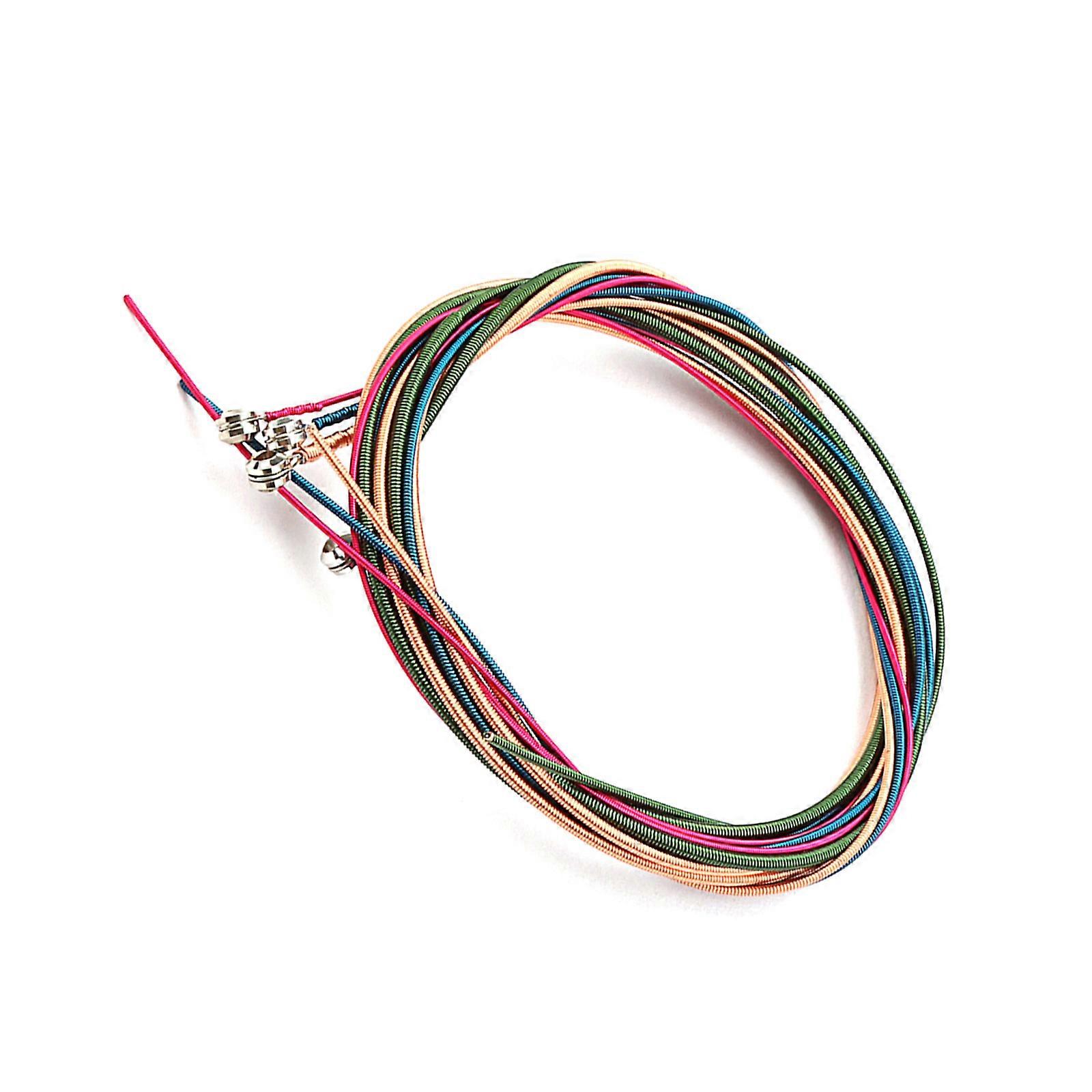 Electric Bass Strings, Roundwound Bass Guitar Strings Quality Bass Strings, String Bass Coloured 4-String Bass Strings Multicolor