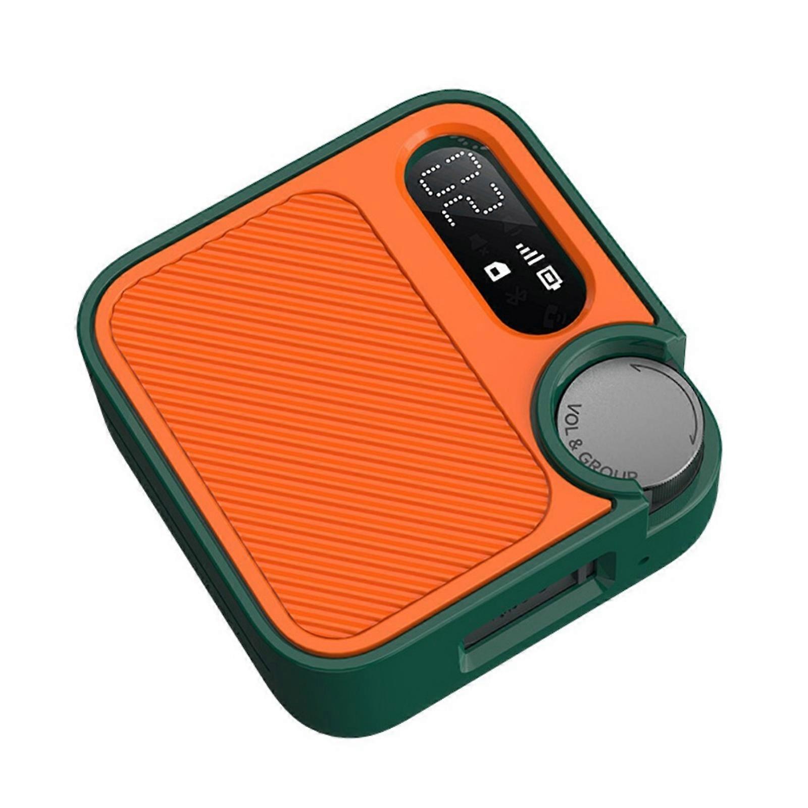 Fleixble Housing Cover Two Way Radio Soft Skin for Sports Scratchproof Shell Full Coverage Sleeve  Orange and green