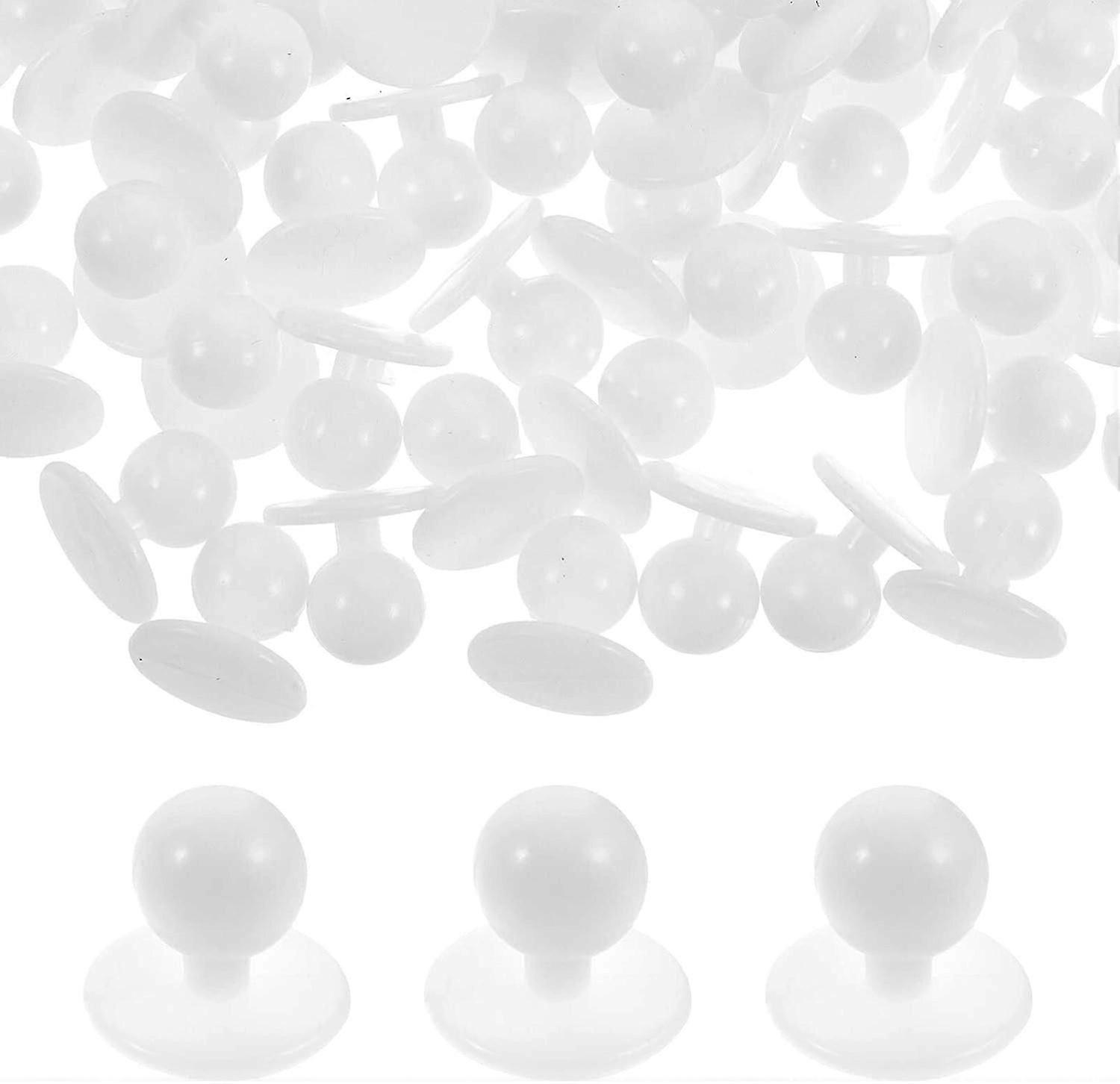 100pcs Chef Coat Stud Button Round Movable Jacket Button Plastic Chef Suit Buttons Food Service Buttons Botones para Buttons for Clothing Garment Acce