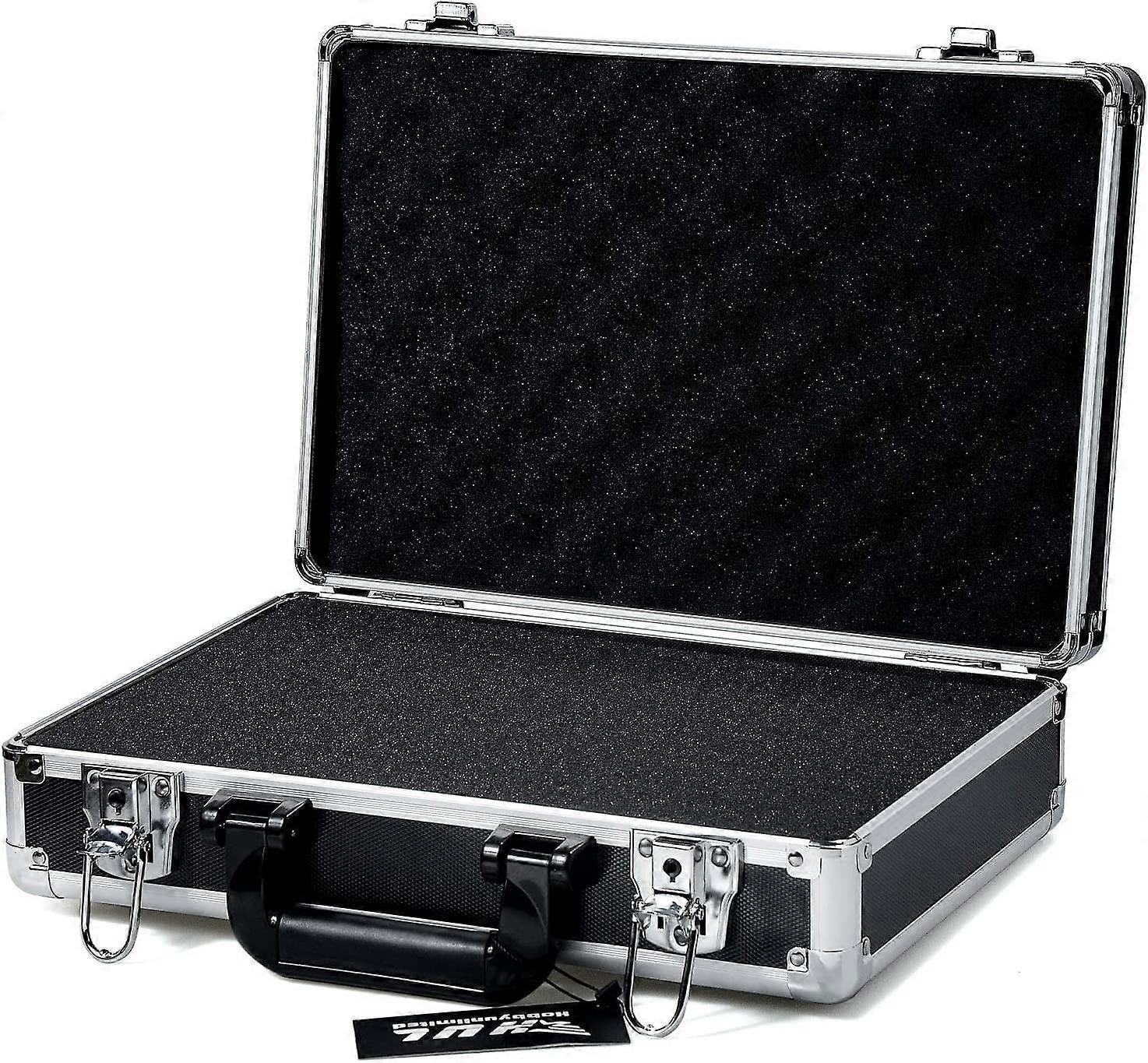16in Two-Tone Aluminum Case with Customizable Pluck Foam Interior for Test Instruments Cameras Tools Parts