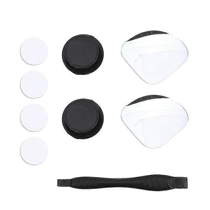 Car Blind Spot Mirrors Sector Frameless Auxiliary RearView Mirror 360 Degree Wide Angle Adjustable for Car Parking Reversing