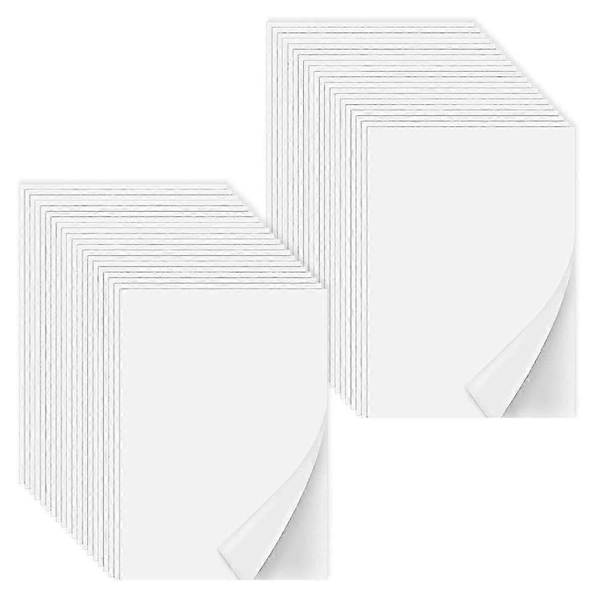 Iron on Adhesive Sheets 40PCS, Heavy Weight Double-Sided Heat Melt Fabric-Glue Sheet, A4 Size Fusibl