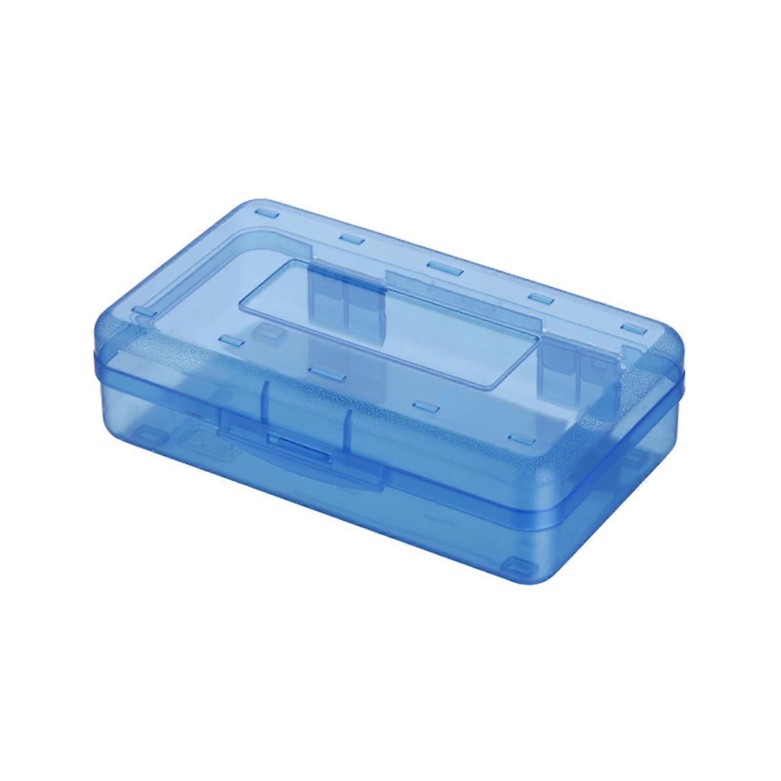 Plastic Pencil Box, Large Capacity Clear Storage Organizer with Snap-tight Lid, Stackable Design, 1pc