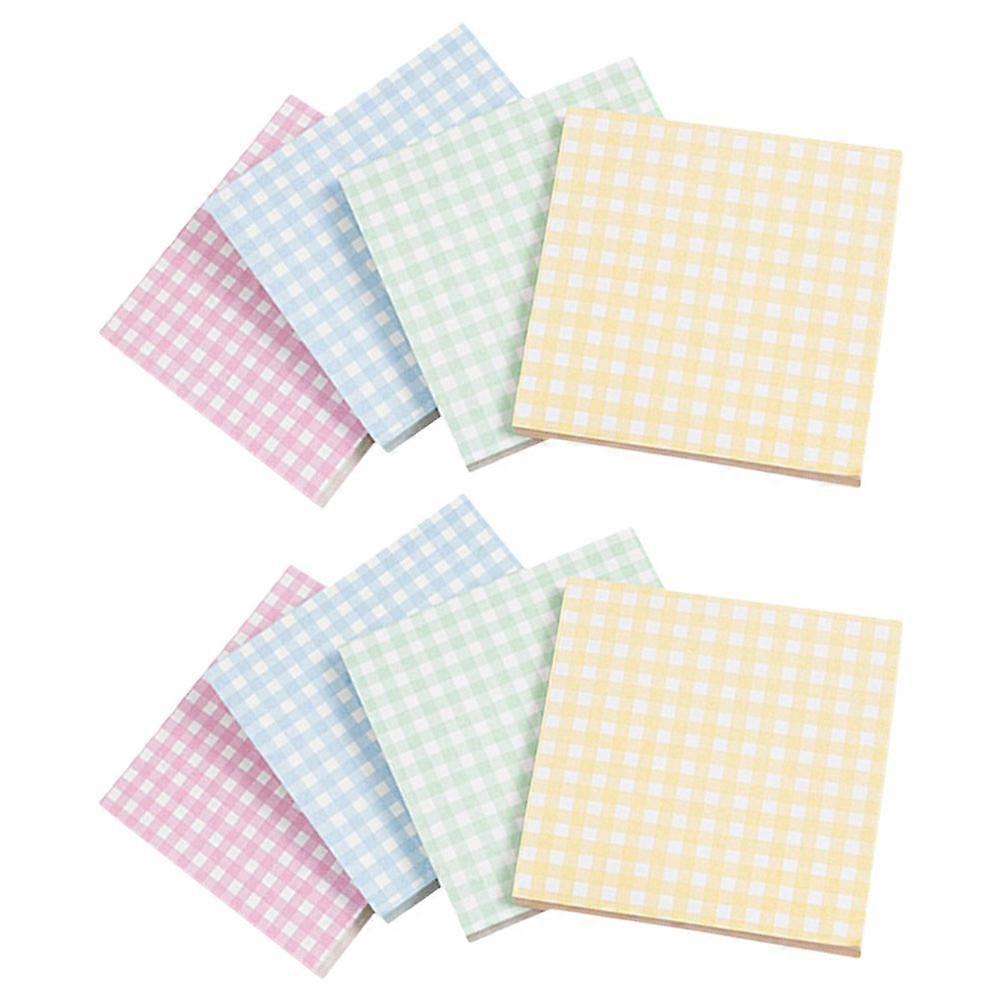 Assorted Color Square Grid Memo Pad for Daily Use with 8Pcs