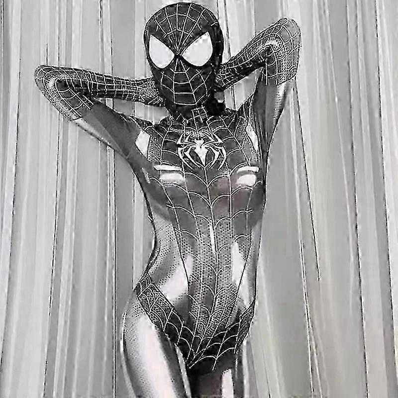 Women Cosplay Costume Spider-Man/Venom Role Play Suit One-Piece Jumpsuits for Halloween New