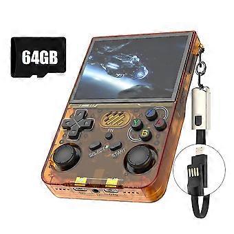 R36XX Retro Handhållen Spelkonsol 64G 14000+Spel 3,5 Tums Skärm Linux System Bärbar Pocket Vide