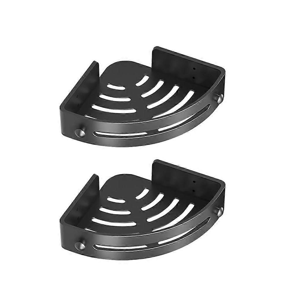 RustProof Corner Shower Caddy, Adjustable Double Layer NoDrill Bathroom Shelf with Strong Grip