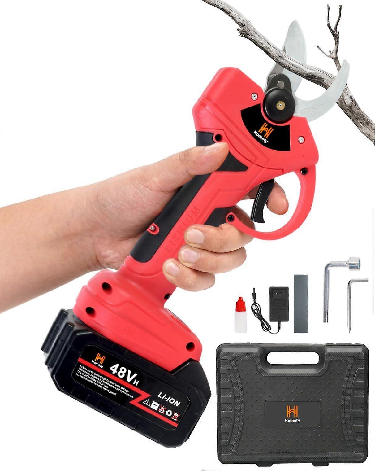 21V Cordless Electric Pruner with SK5 Precision Blades, 600W Brushless Motor, 1.6' Cutting Diameter, Battery Powered Tree Trimmer for Garden Orchard