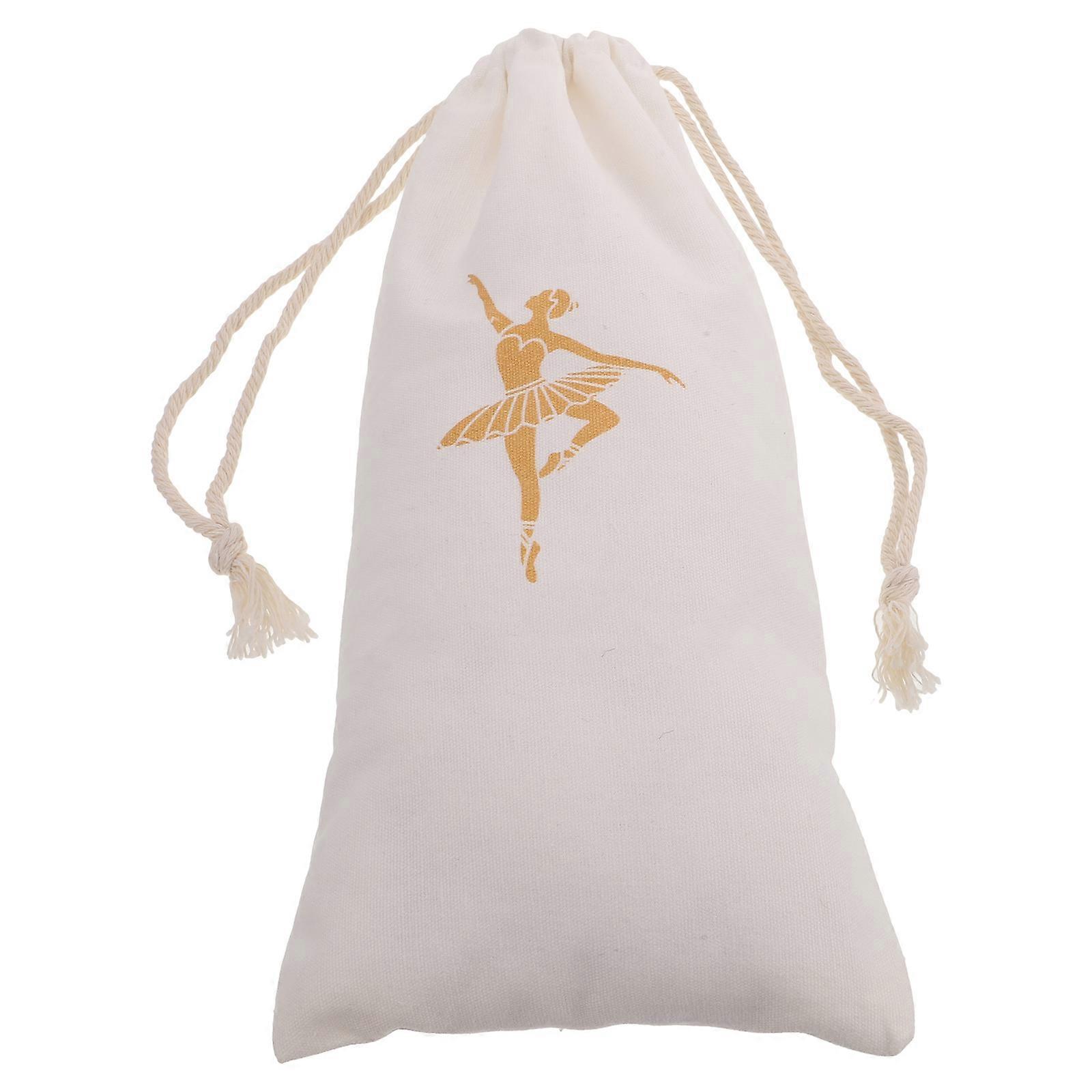 Ballet Dance Shoe Bag Canvas for Storage Portable Drawstring Pouch