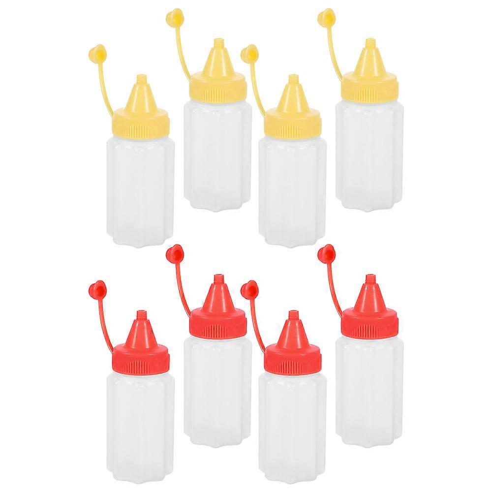 Mini Condiment Squeeze Bottles Leak-Proof for Sauce Storage 8Pcs Portable Set