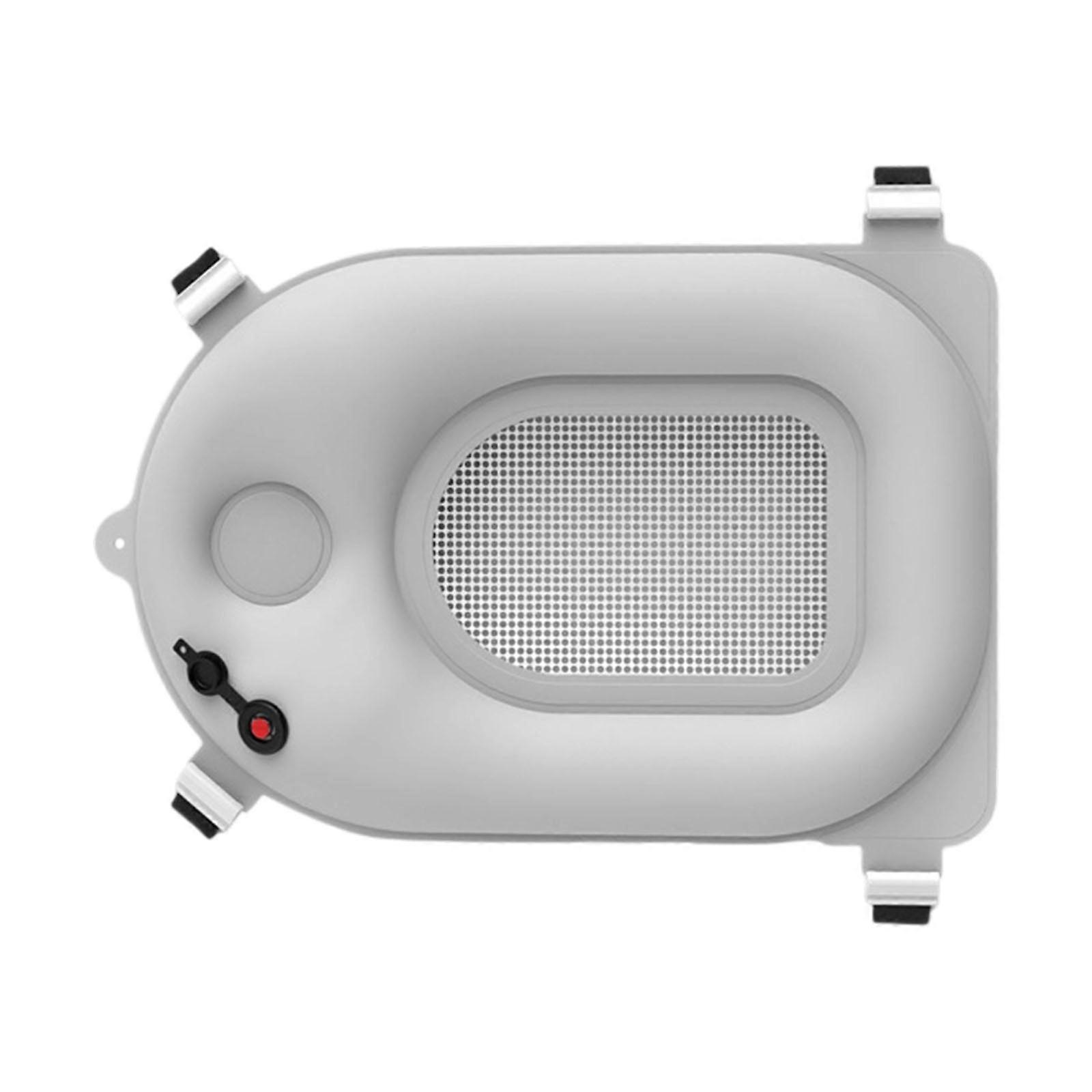 Infant Bath Floating Cushion with Mesh Drain for Dryness Rapid Fill and Customizable Fasteners Stability in Tub  Gray