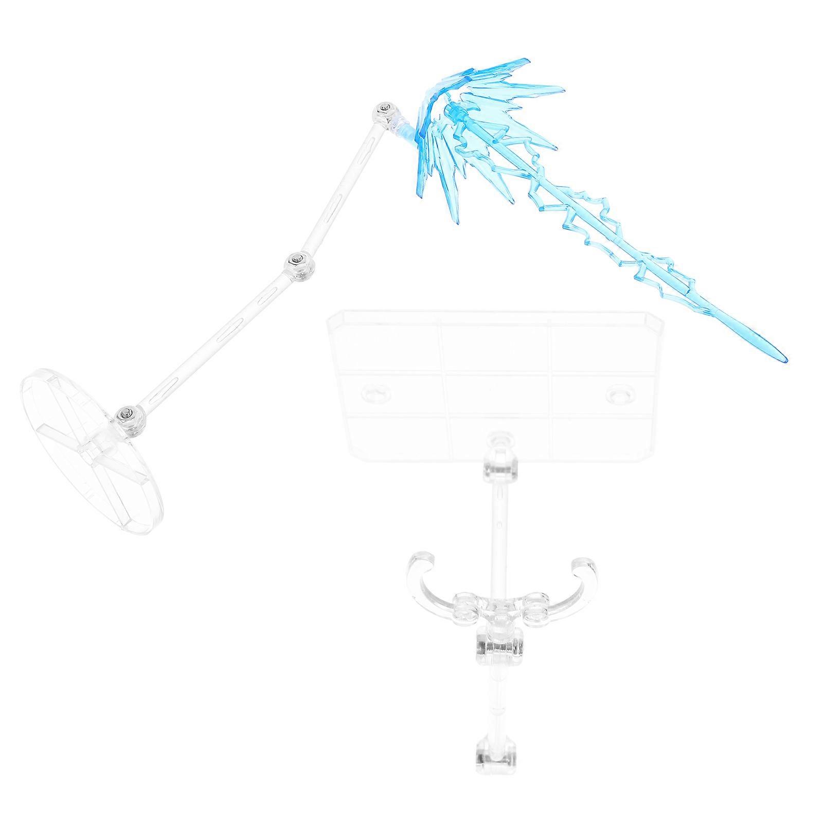 Model Display Stand Plastic Adjustable Figure Holder for Figures 1Set Blue