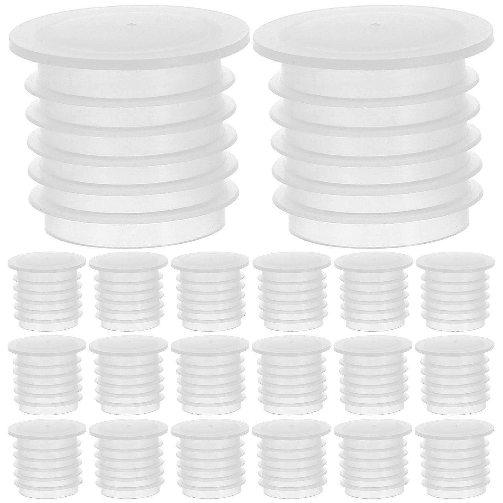 Salt and Pepper Stoppers Plastic Replacement Plugs for Bottles 100Pcs White