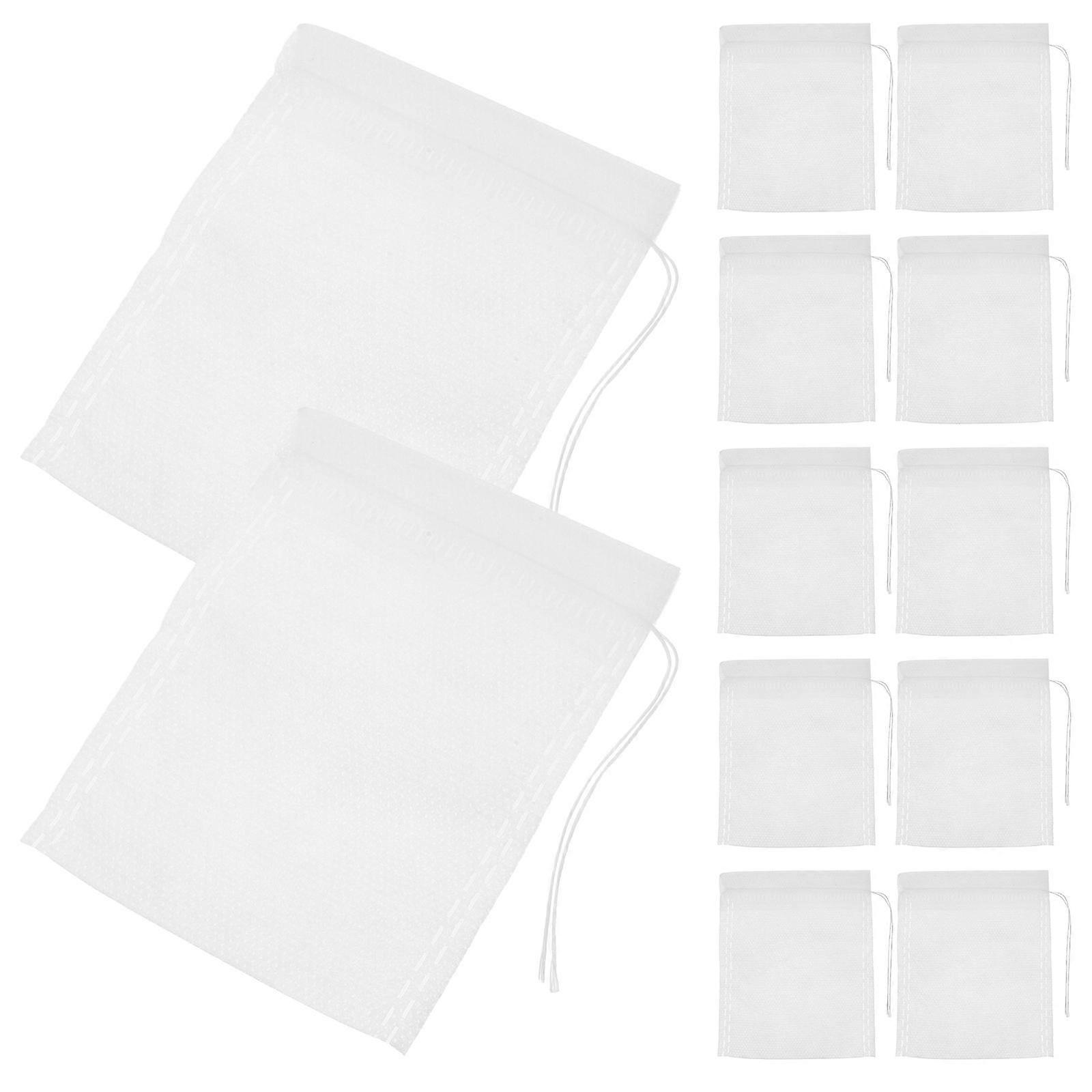 Reusable White Spice Bags Muslin Drawstring for Cooking 100Pcs Pack