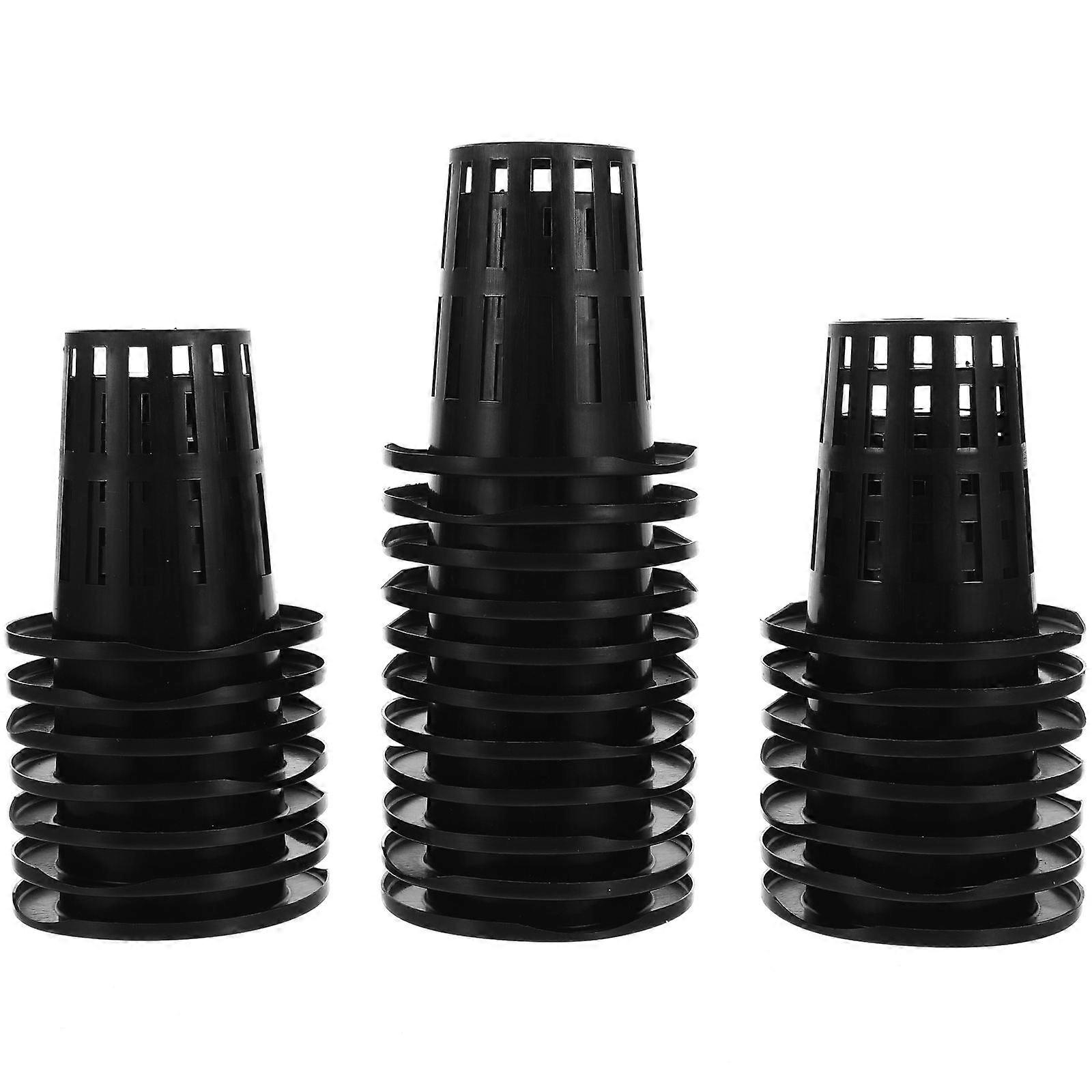 Net Pots for Hydroponics Plastic Mesh Hydroponic Pots for Storage Use 50Pcs