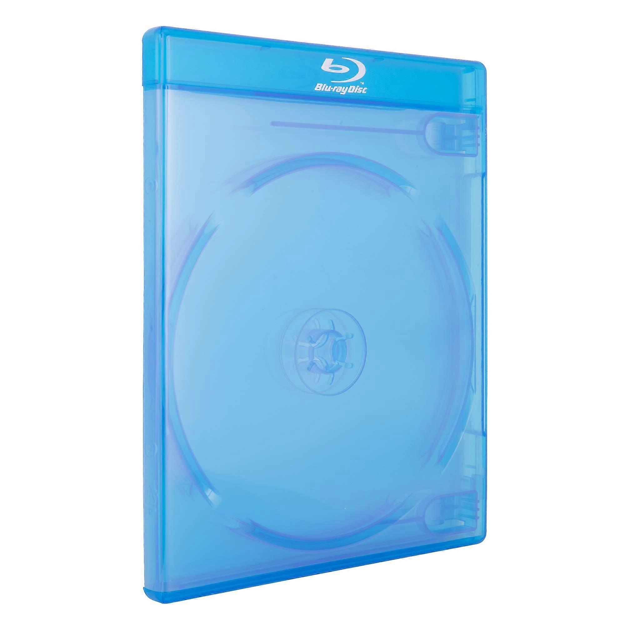 100Pack 12mm Double Bluray Disc Cases with Clear Sleeve Holds Two Discs Secure Clips